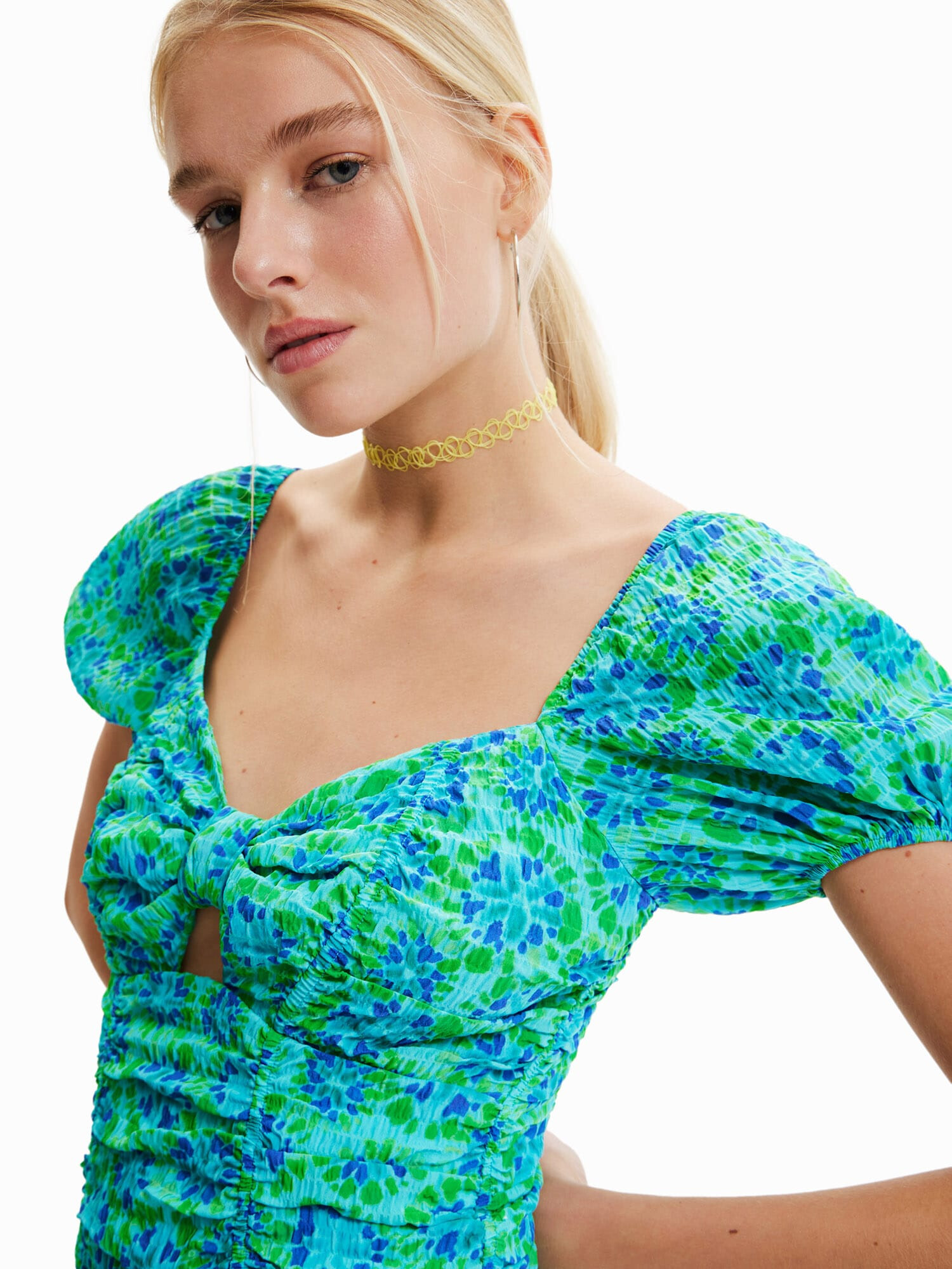 Desigual Rochie de vară 'NEWPORT' albastru / verde jad / verde deschis - Pled.ro