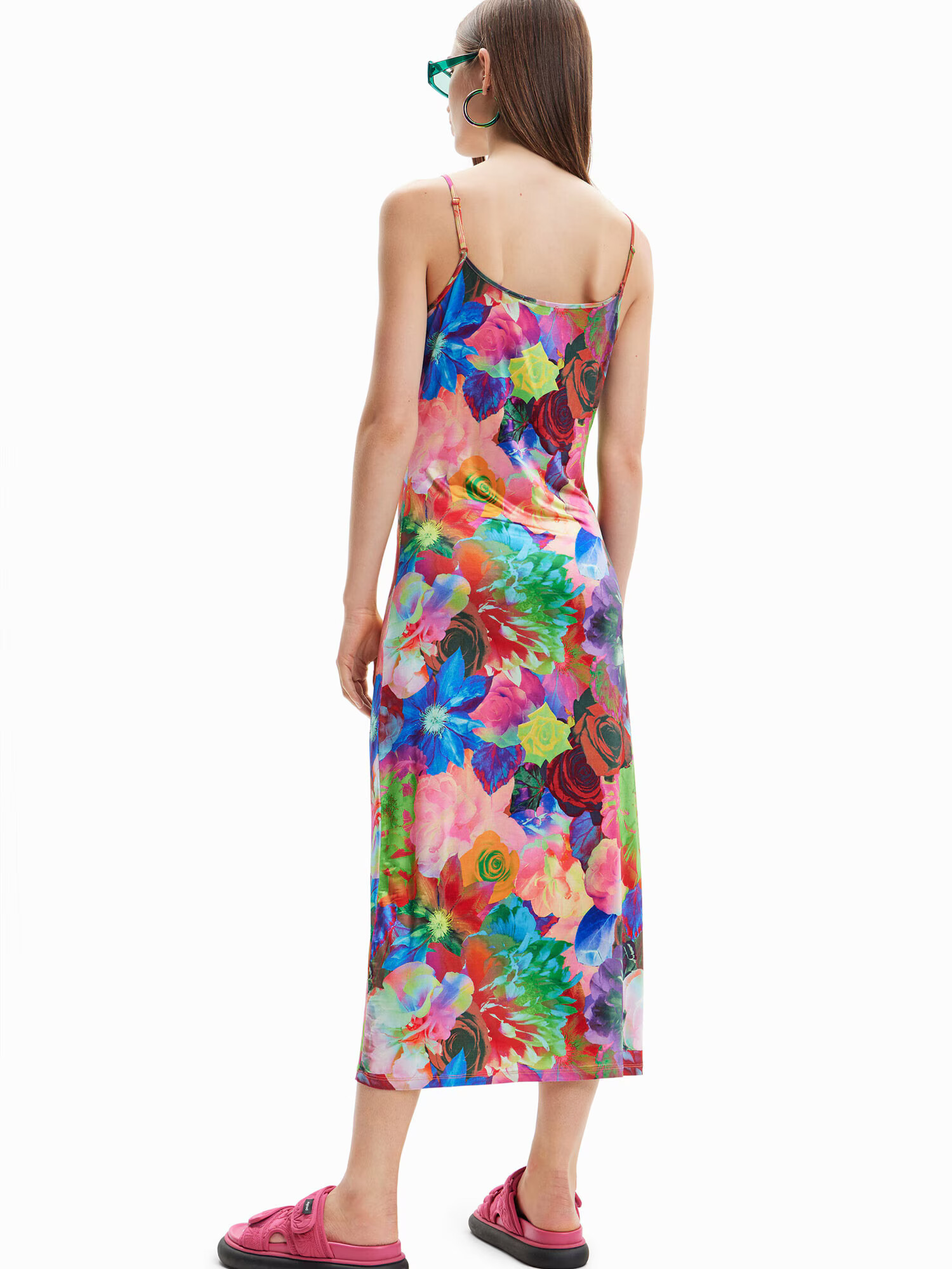 Desigual Rochie de vară 'VEST TULIPA' albastru / verde deschis / lila / roșu - Pled.ro