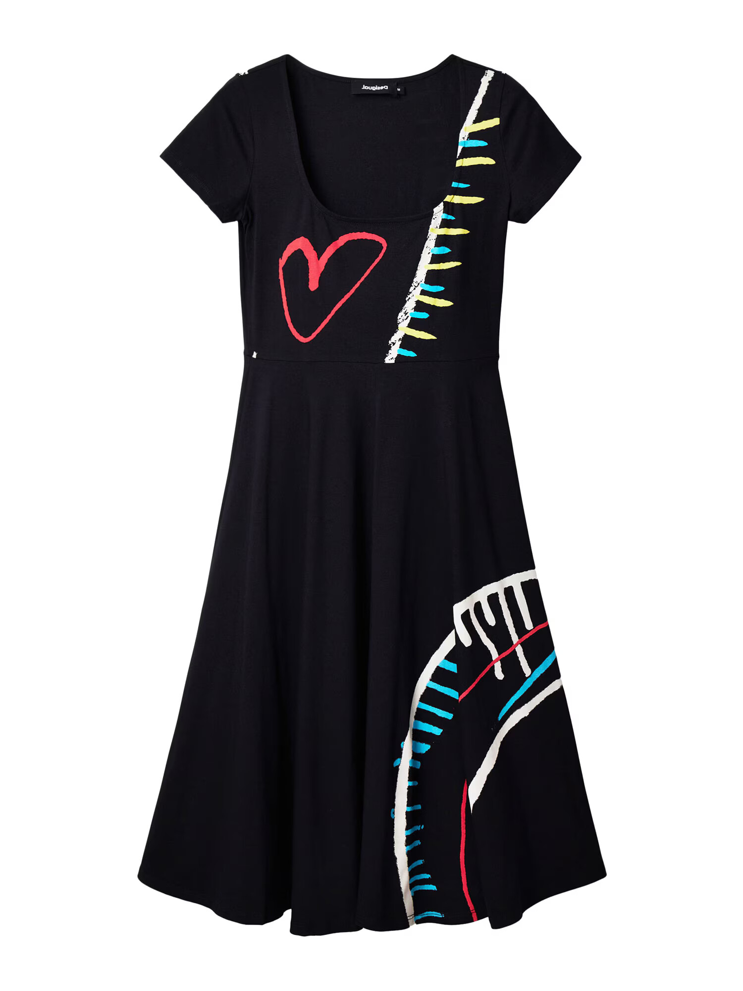 Desigual Rochie 'LISA' turcoaz / galben / negru / alb - Pled.ro