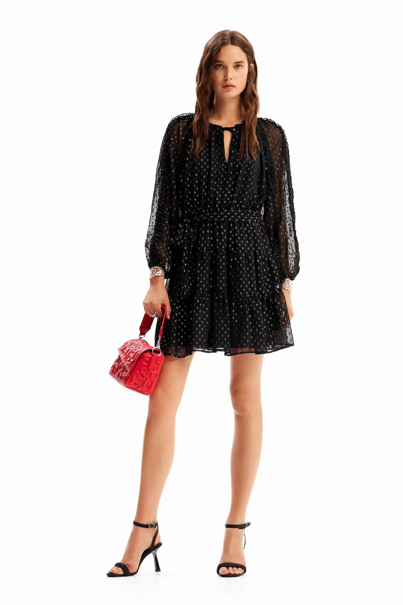 Desigual Rochie negru / alb - Pled.ro