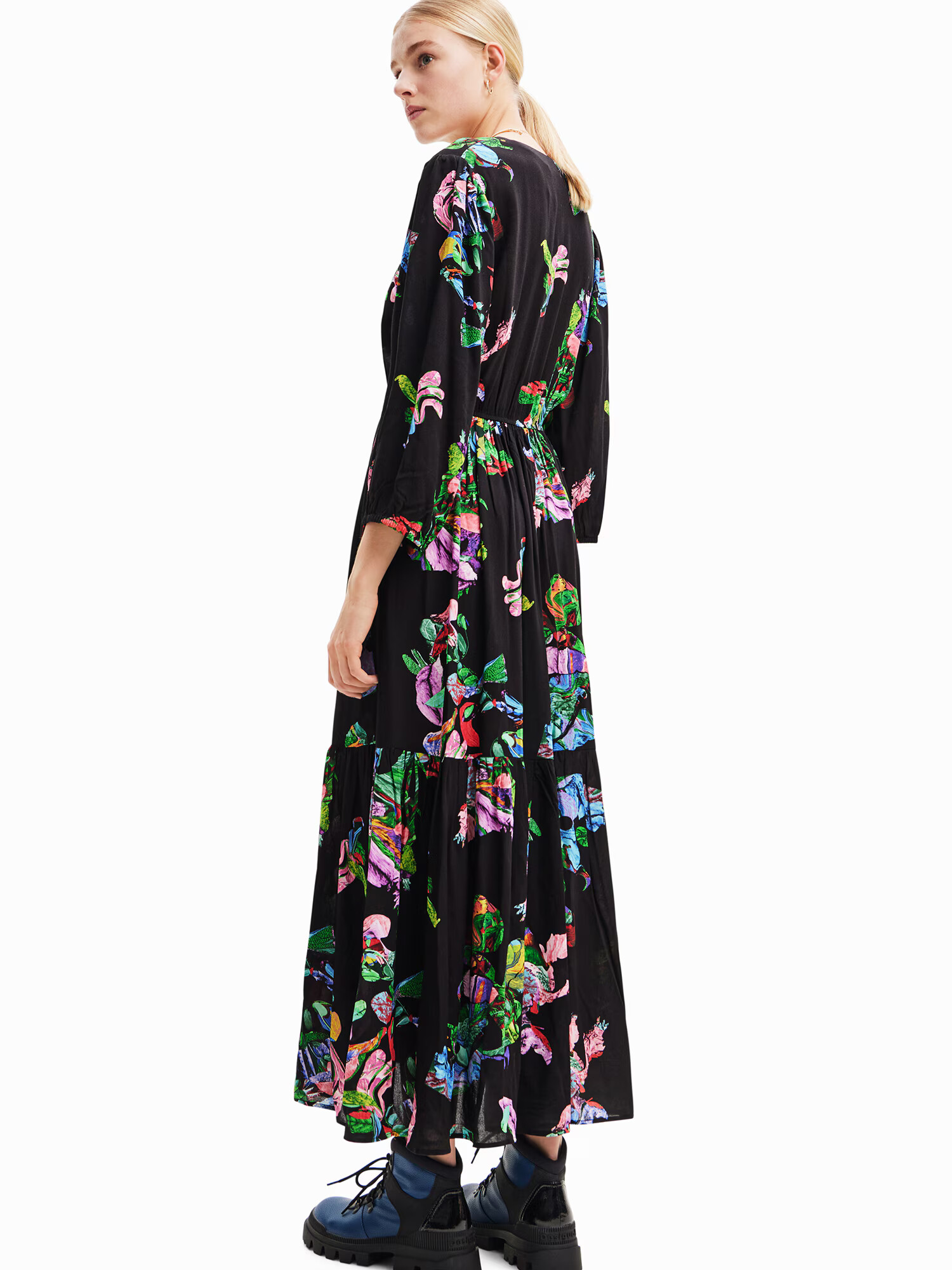 Desigual Rochie 'POPPY' azuriu / verde / lila / negru - Pled.ro