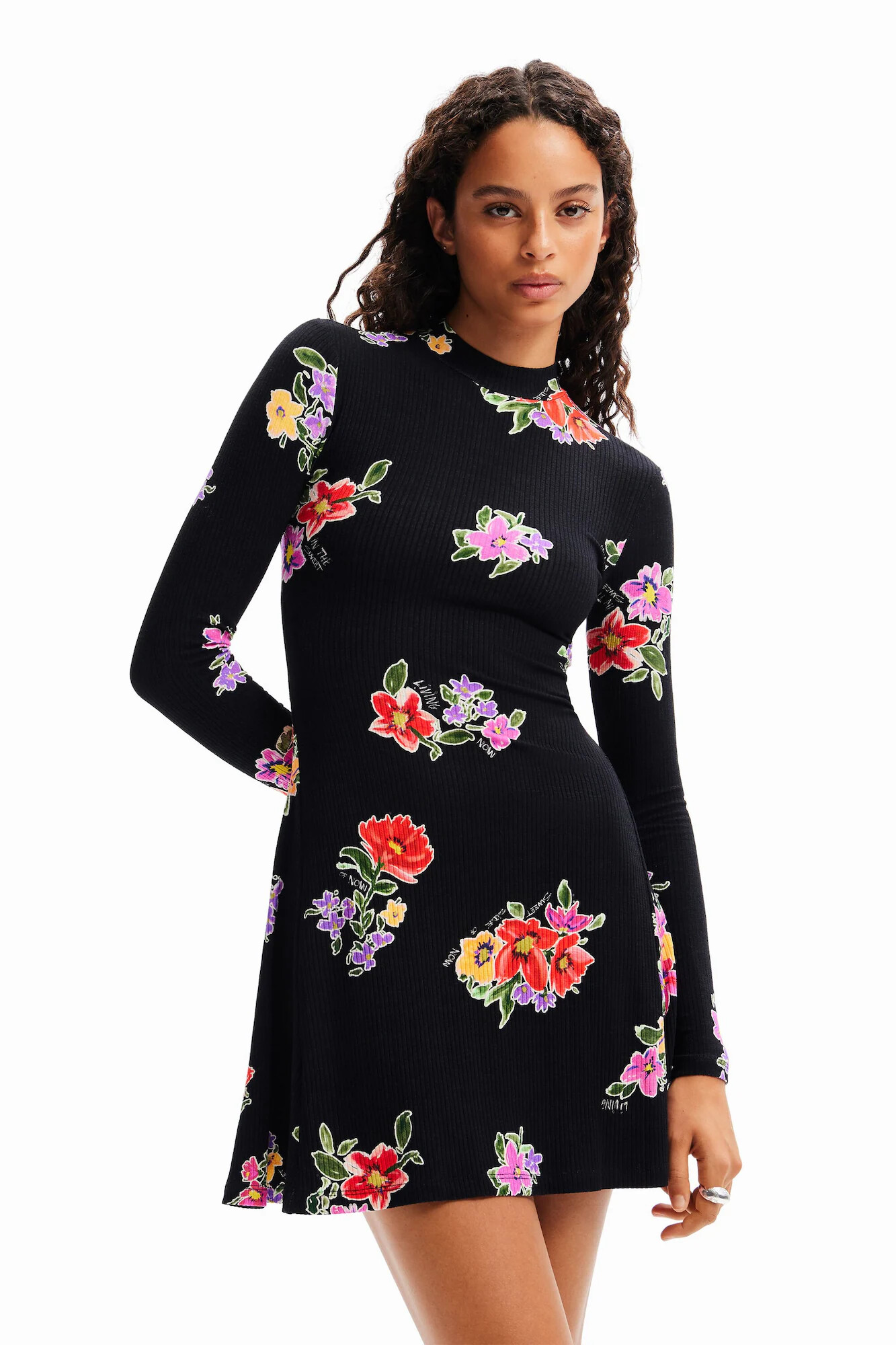 Desigual Rochie verde / roz / roșu / negru - Pled.ro