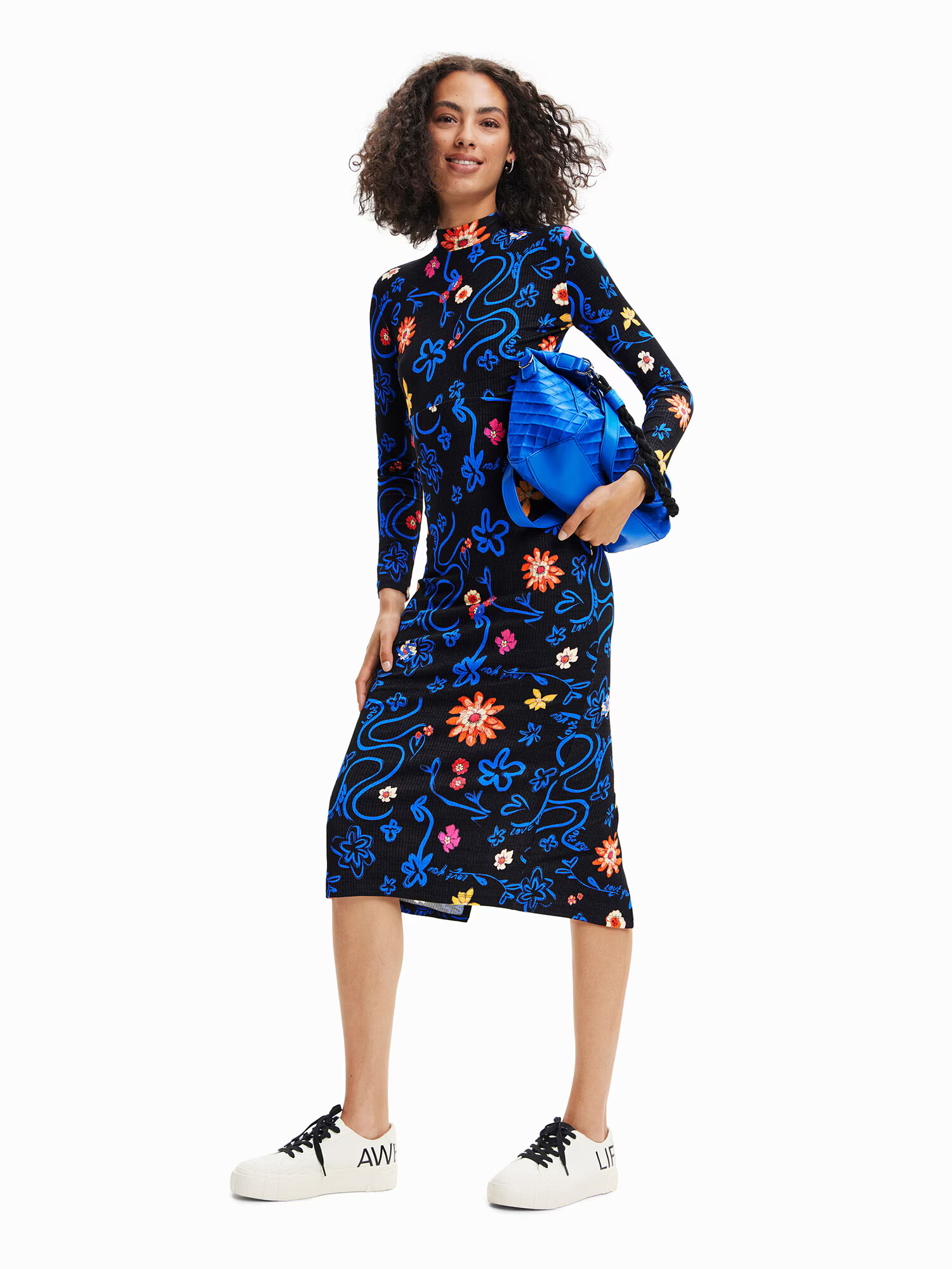 Desigual Rochie 'Lila' bleumarin / galben / portocaliu / roz - Pled.ro