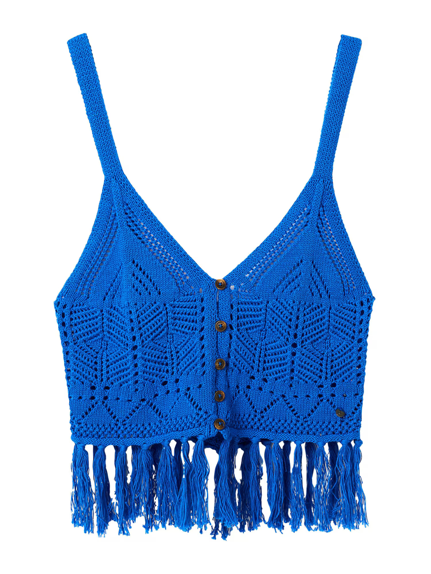 Desigual Top brodat 'LORO' albastru - Pled.ro