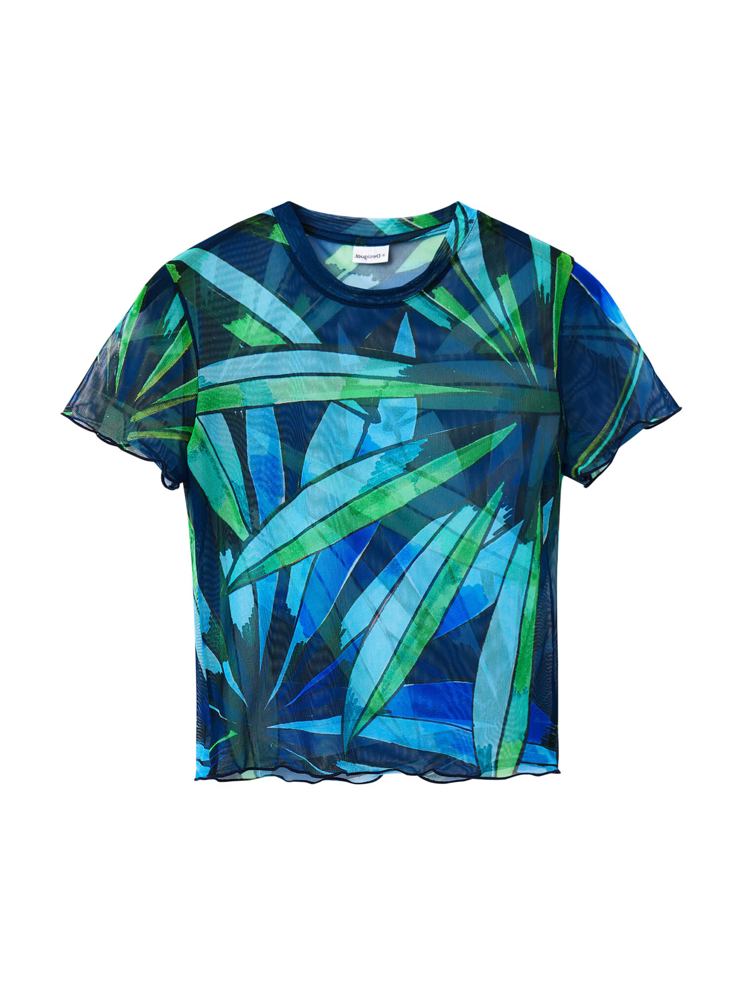 Desigual Tricou bleumarin / azur / verde / verde smarald - Pled.ro