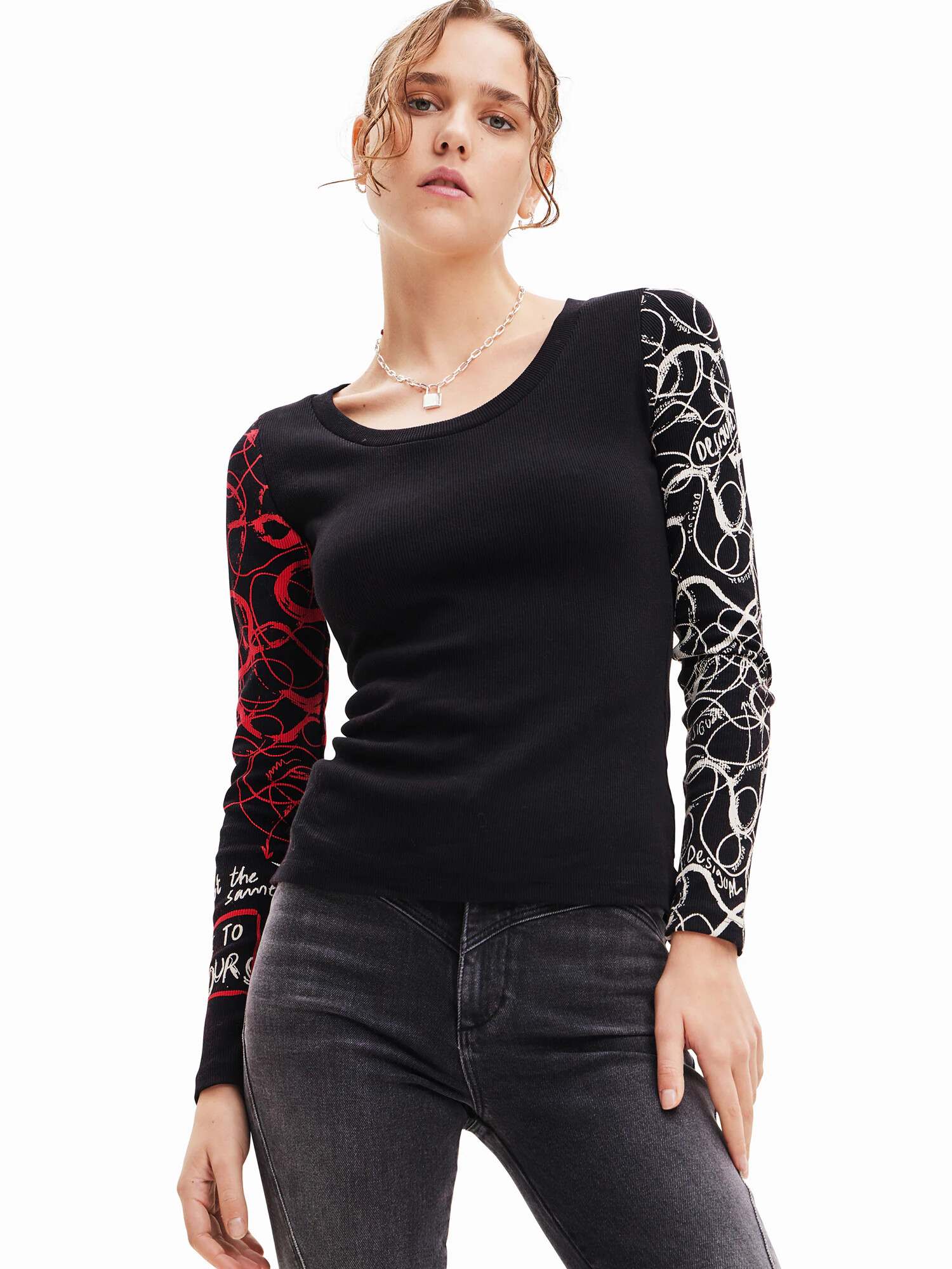 Desigual Tricou 'HERY' negru - Pled.ro