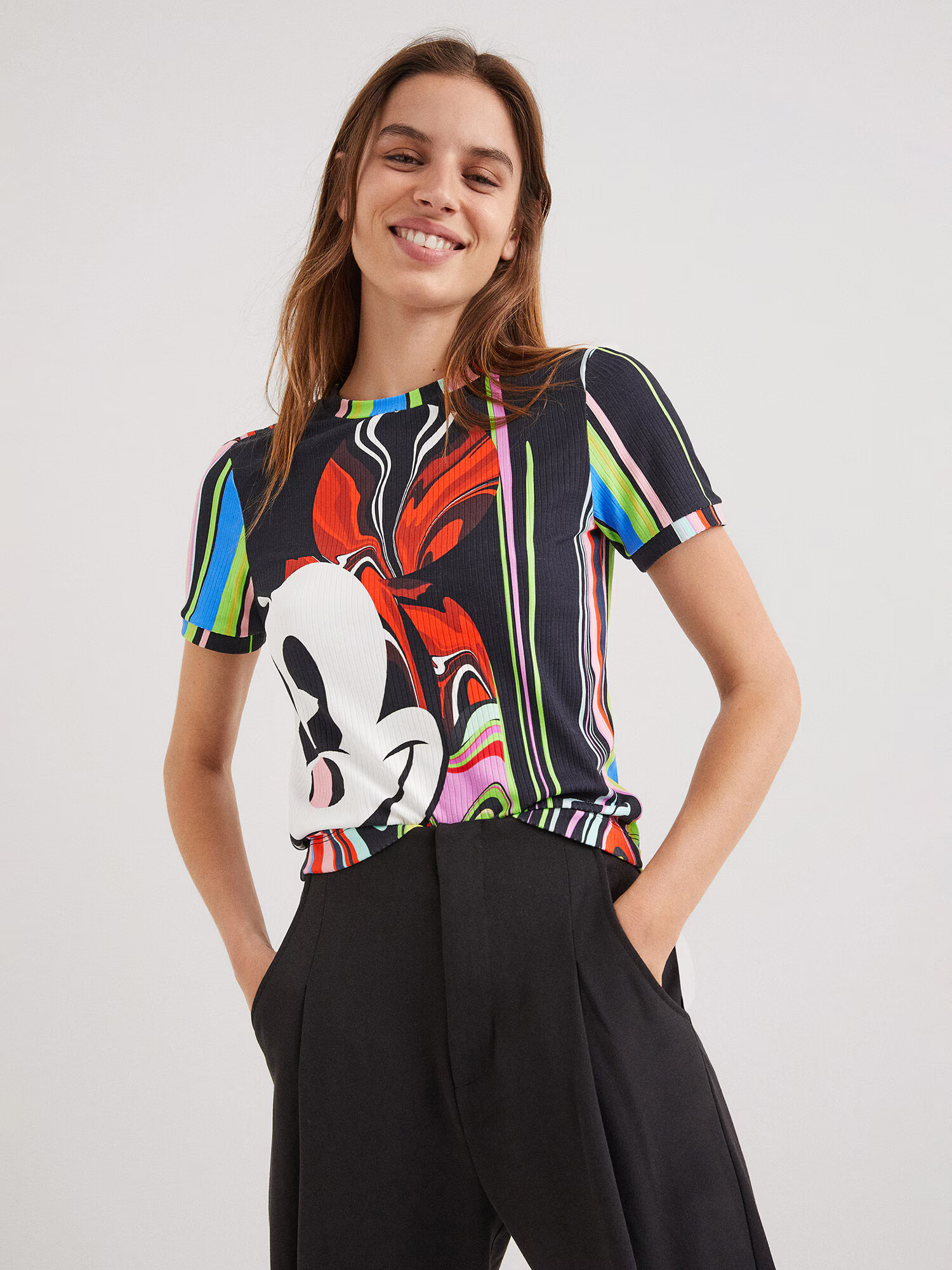 Desigual Tricou mai multe culori / negru - Pled.ro