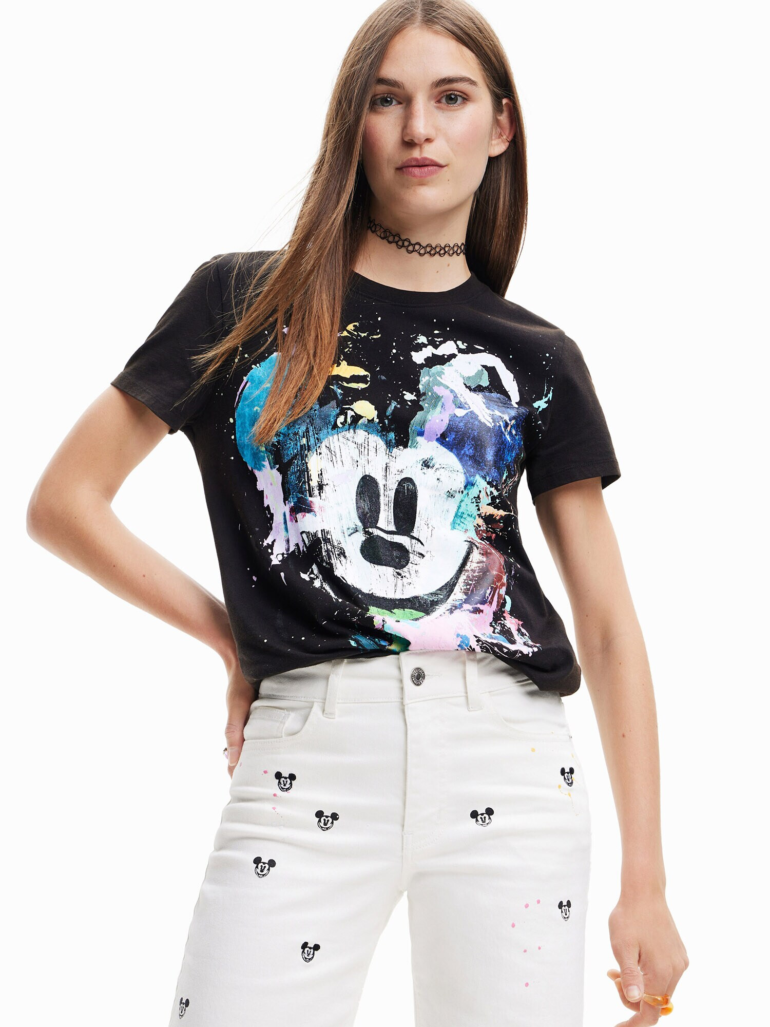 Desigual Tricou 'Mickey Mouse Arty' mai multe culori / negru - Pled.ro