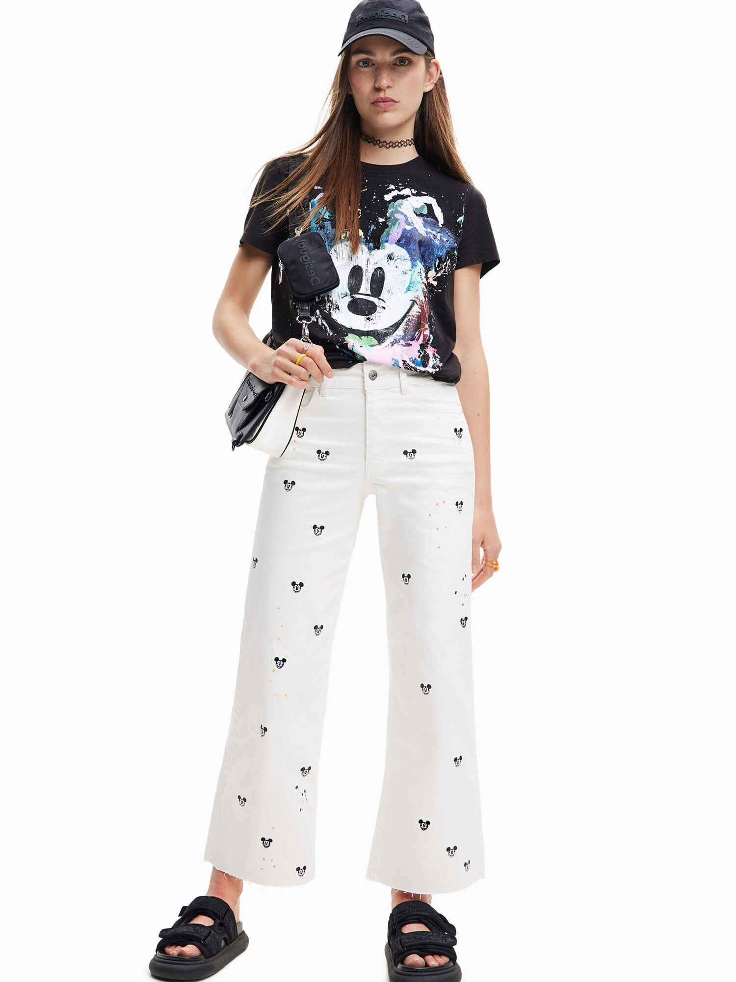 Desigual Tricou 'Mickey Mouse Arty' mai multe culori / negru - Pled.ro