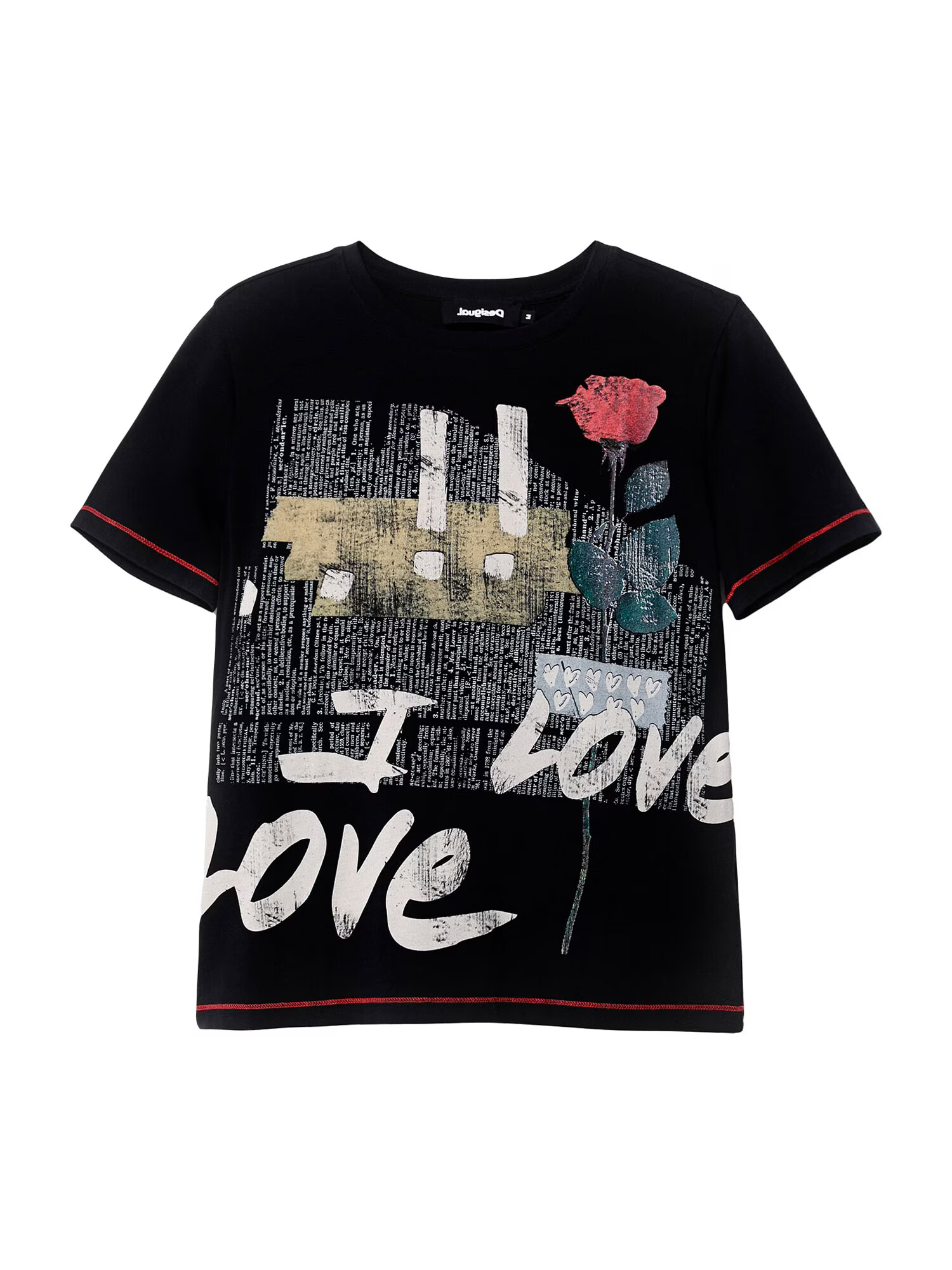 Desigual Tricou 'Rose' mai multe culori / negru - Pled.ro