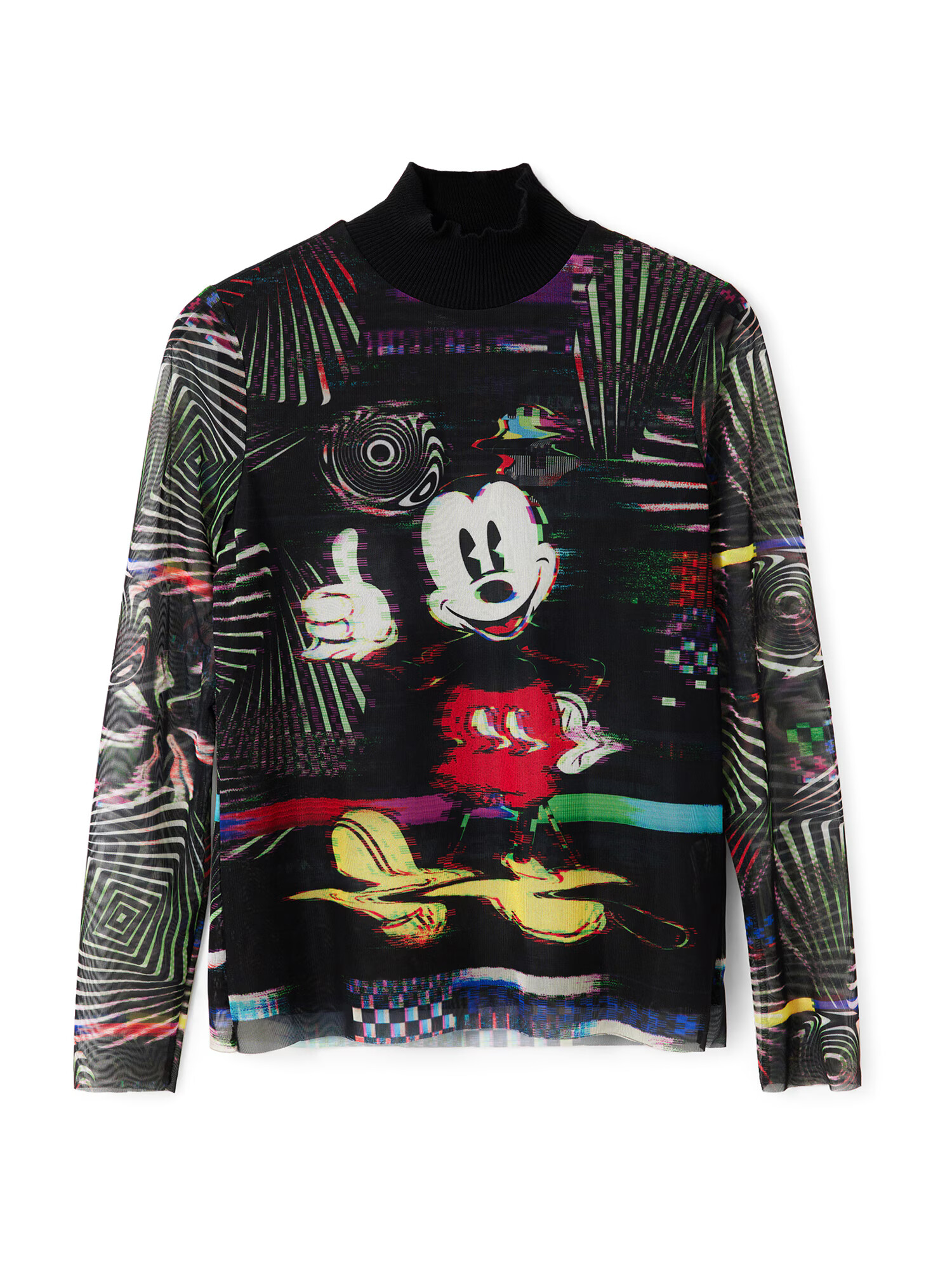 Desigual Tricou 'TS_MICKEY_CRAZY' galben / roșu intens / negru / alb natural - Pled.ro