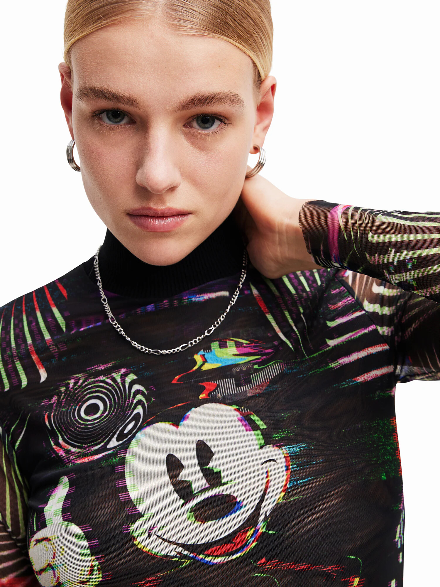 Desigual Tricou 'TS_MICKEY_CRAZY' galben / roșu intens / negru / alb natural - Pled.ro