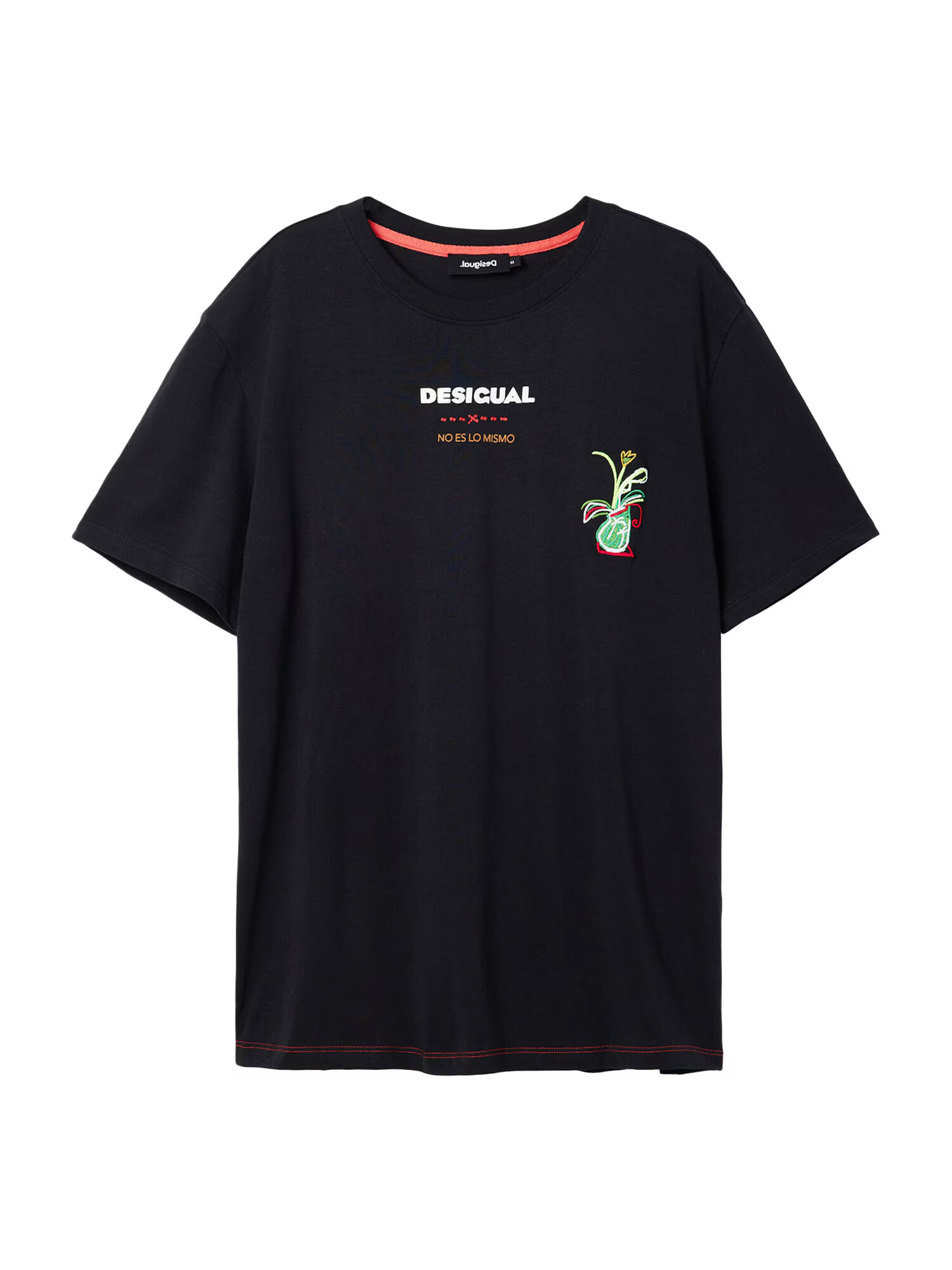 Desigual Tricou verde / negru / alb murdar - Pled.ro