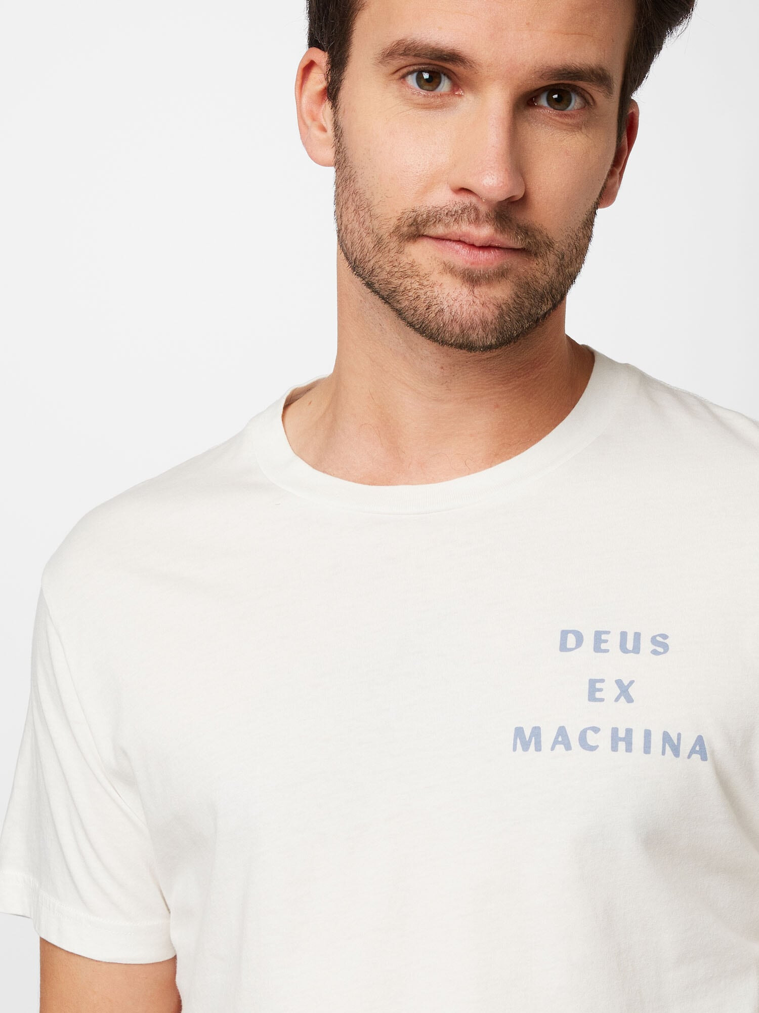 DEUS EX MACHINA Tricou 'Simplicity' gri / alb - Pled.ro