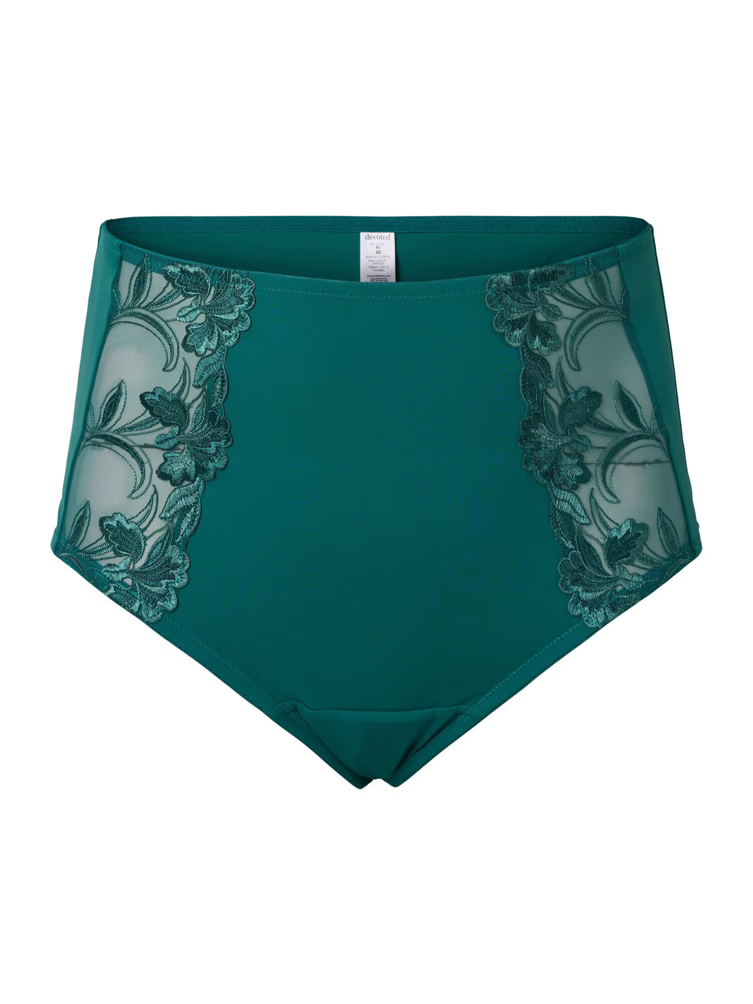 Devoted by Zizzi Slip 'LAVERY' verde petrol - Pled.ro