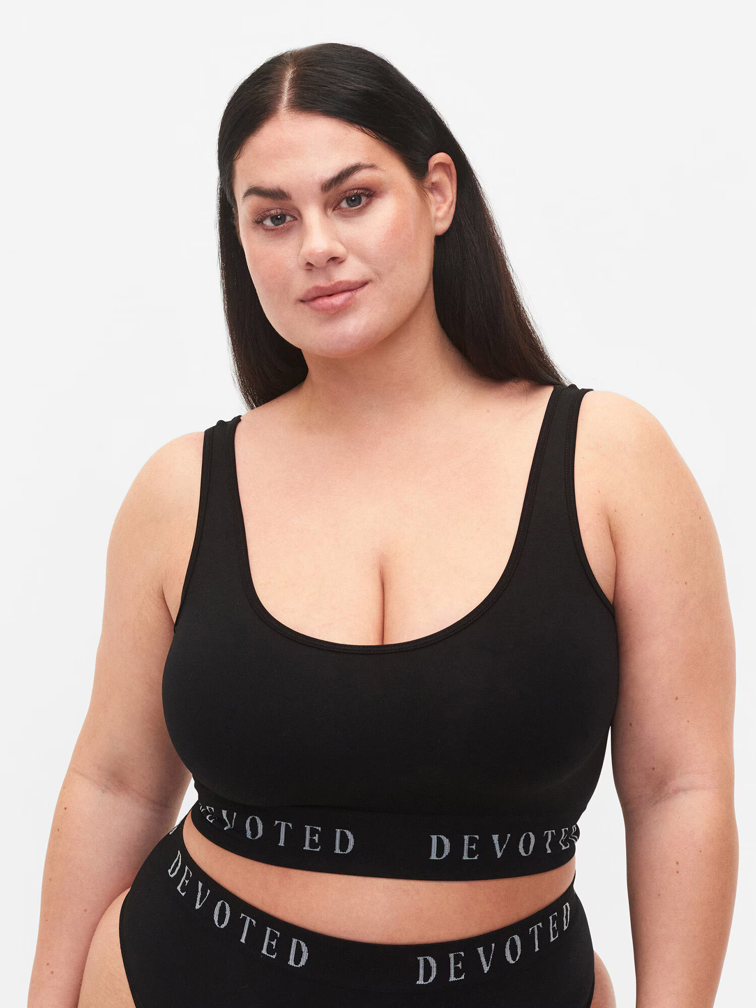 Devoted by Zizzi Sutien 'DIDDE' negru / alb natural - Pled.ro