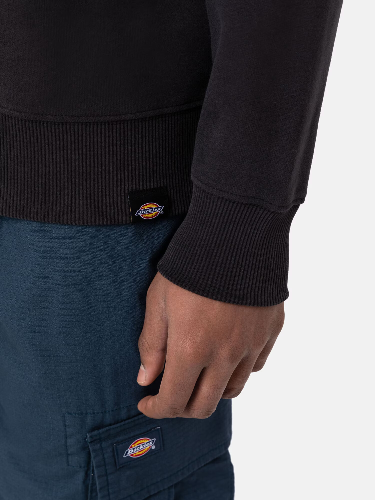 DICKIES Bluză de molton 'AITKIN' negru / alb - Pled.ro