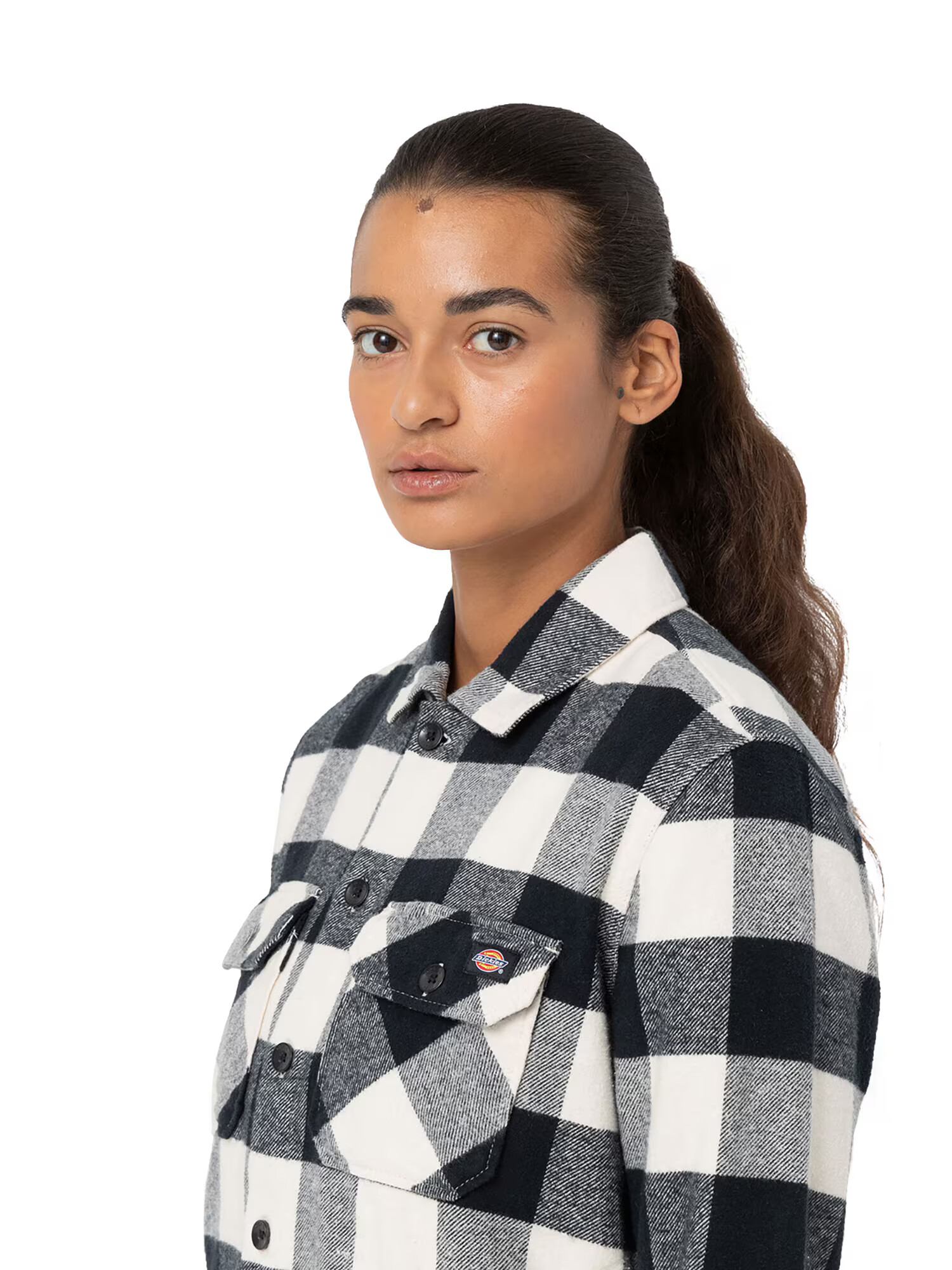 DICKIES Bluză 'NEW SACRAMENTO' negru / alb - Pled.ro