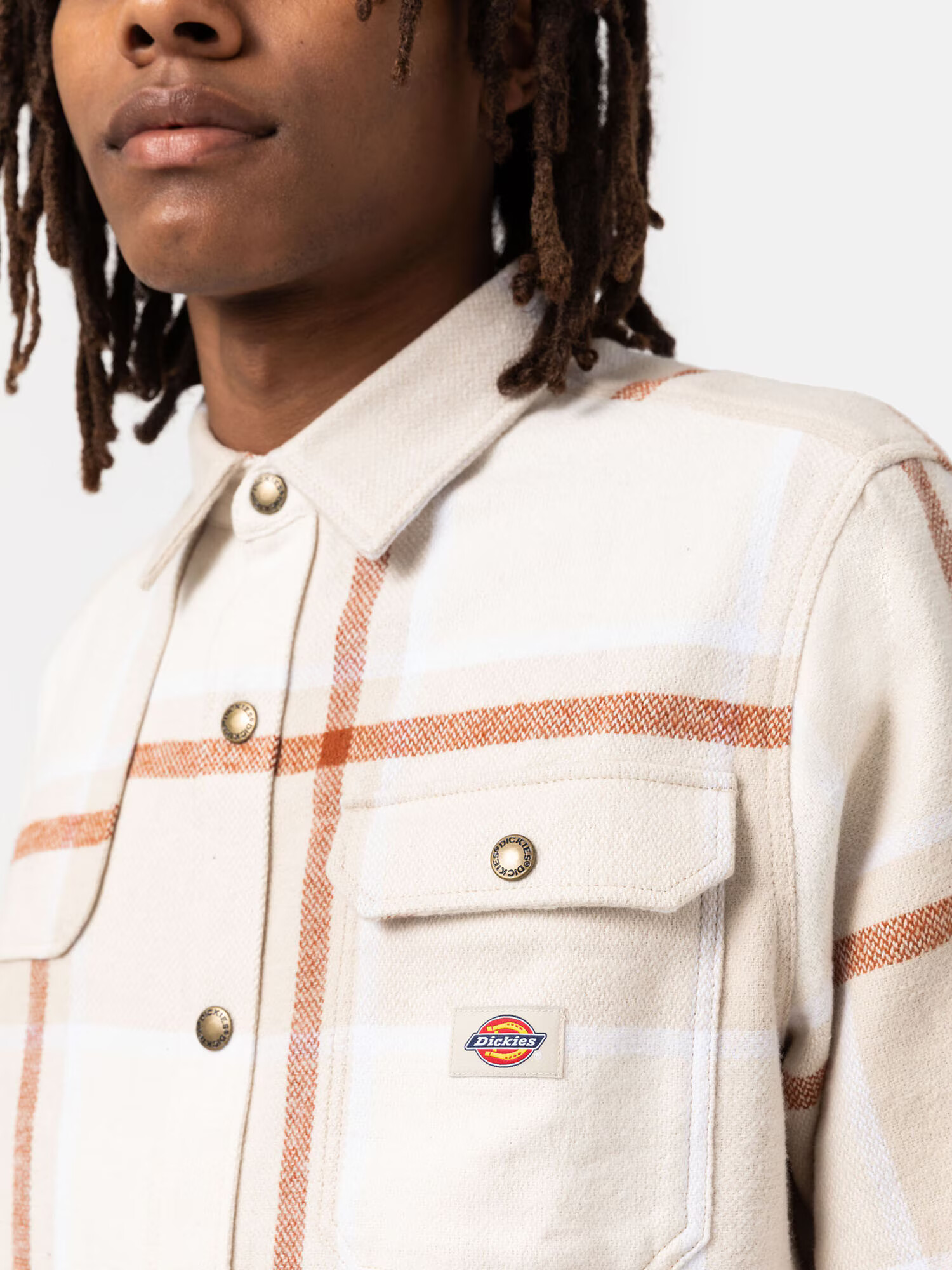 DICKIES Cămașă ecru / portocaliu - Pled.ro