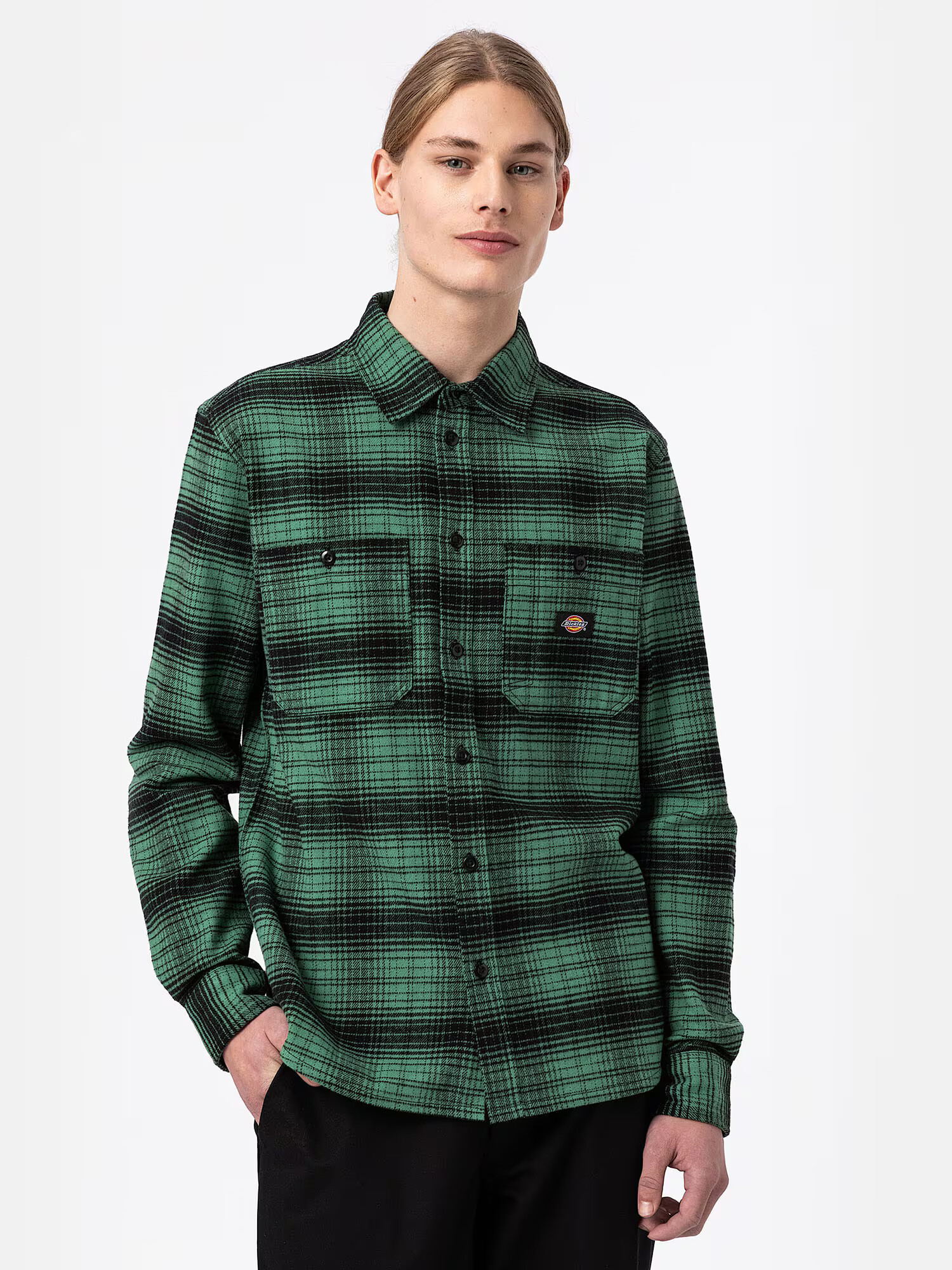 DICKIES Cămașă 'Evansville' verde / negru - Pled.ro