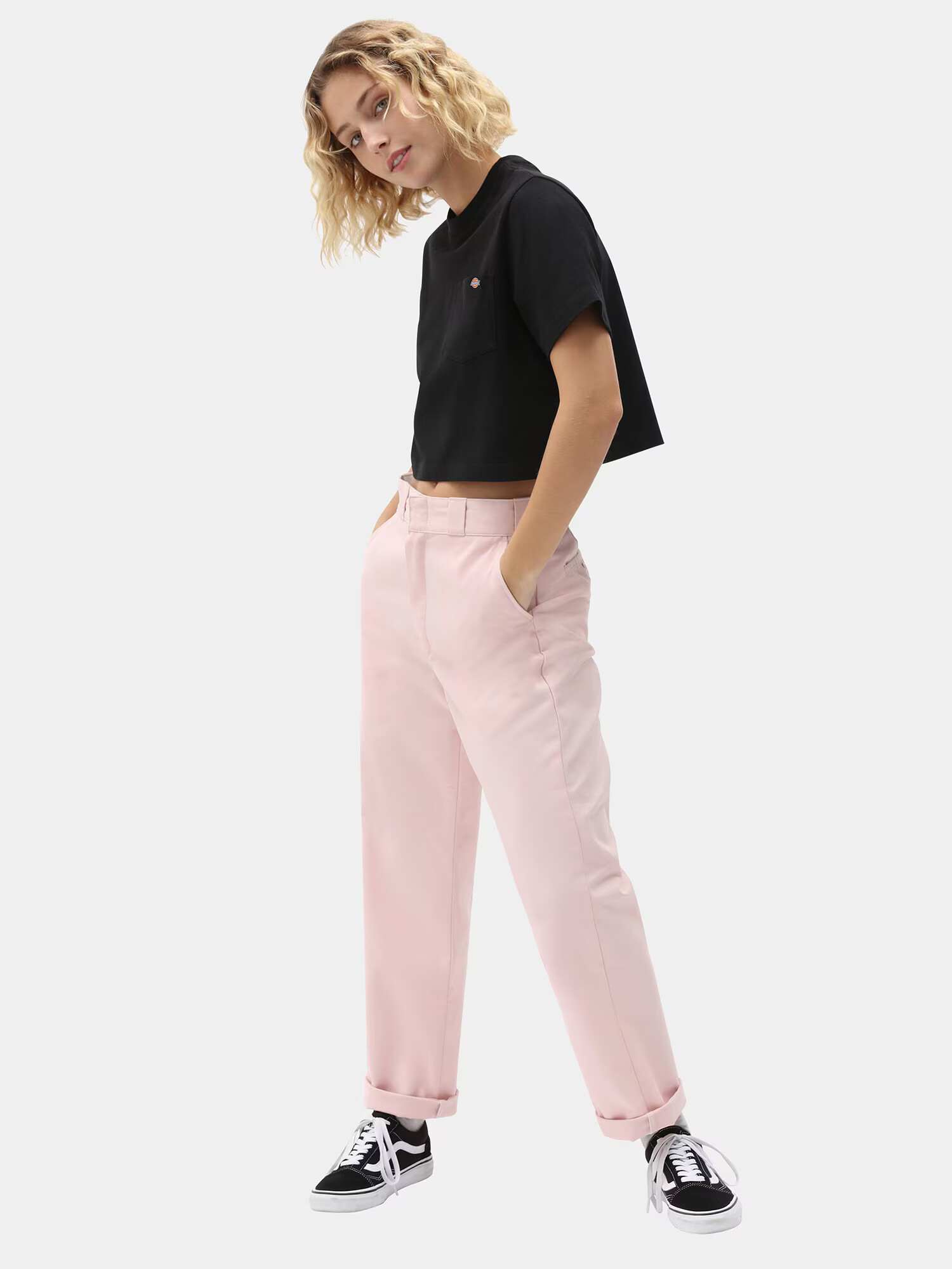 DICKIES Pantaloni cutați 'ELIZA' roz deschis - Pled.ro