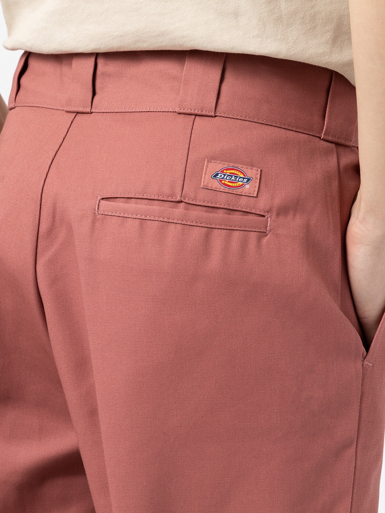 DICKIES Pantaloni cu dungă '874 Cropped' roz pal - Pled.ro