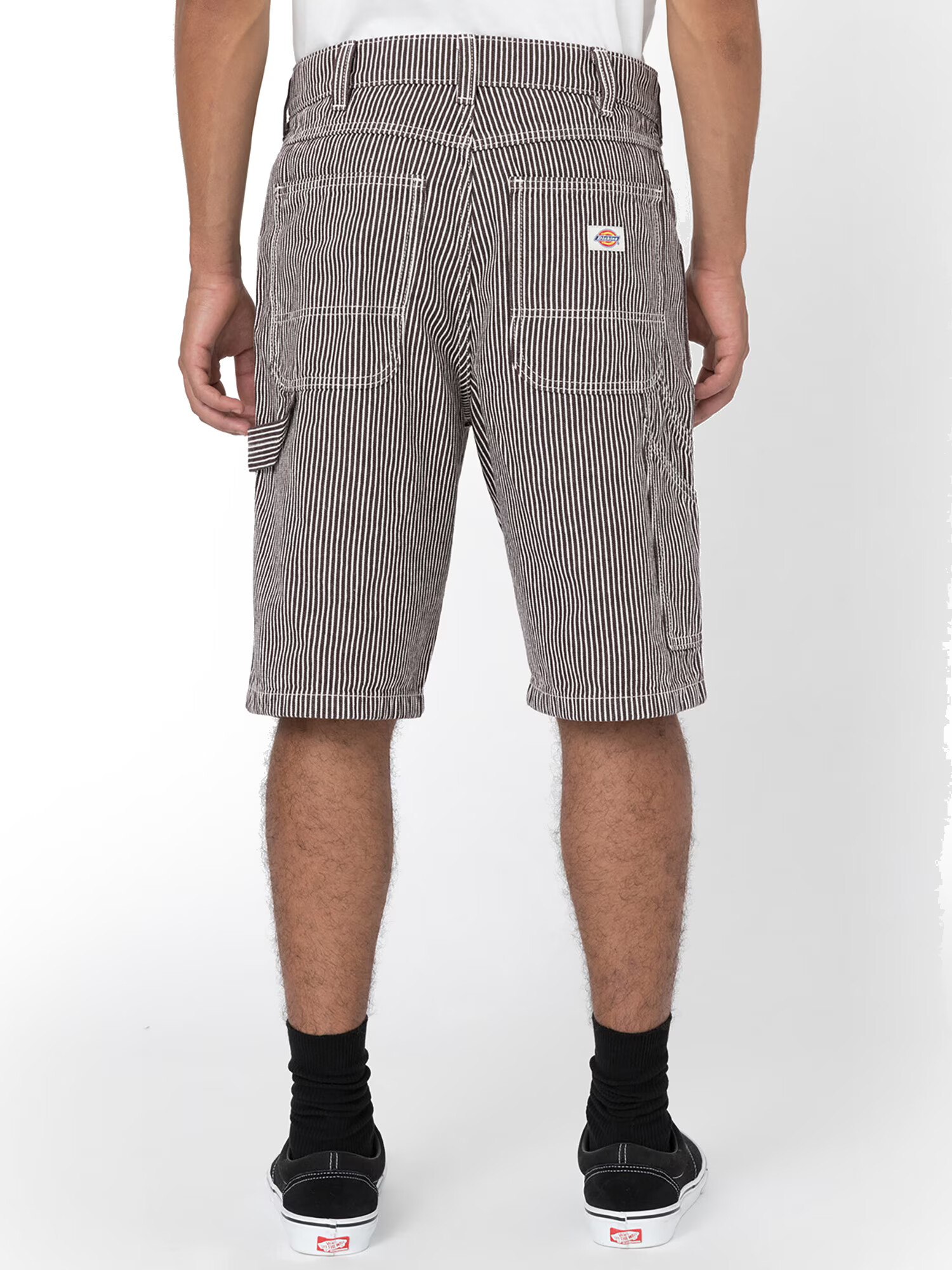 DICKIES Pantaloni 'Hickory' maro mokka / alb - Pled.ro