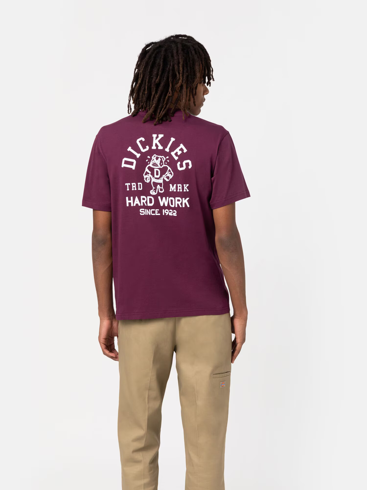 DICKIES Tricou 'CLEVELAND' mov zmeură / alb - Pled.ro