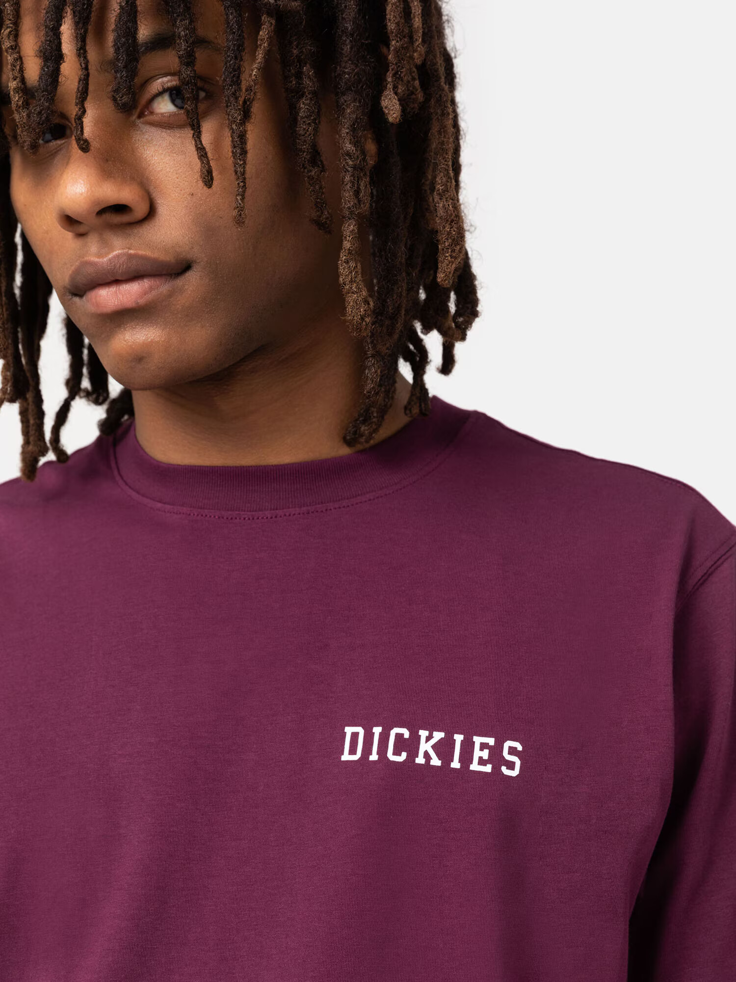 DICKIES Tricou 'CLEVELAND' mov zmeură / alb - Pled.ro