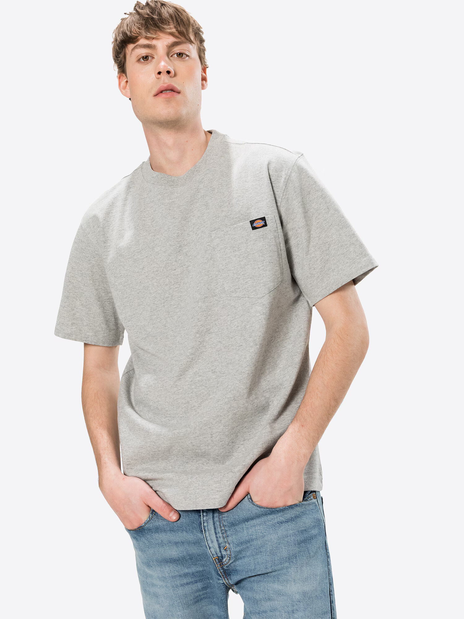 DICKIES Tricou 'Porterdale' gri - Pled.ro