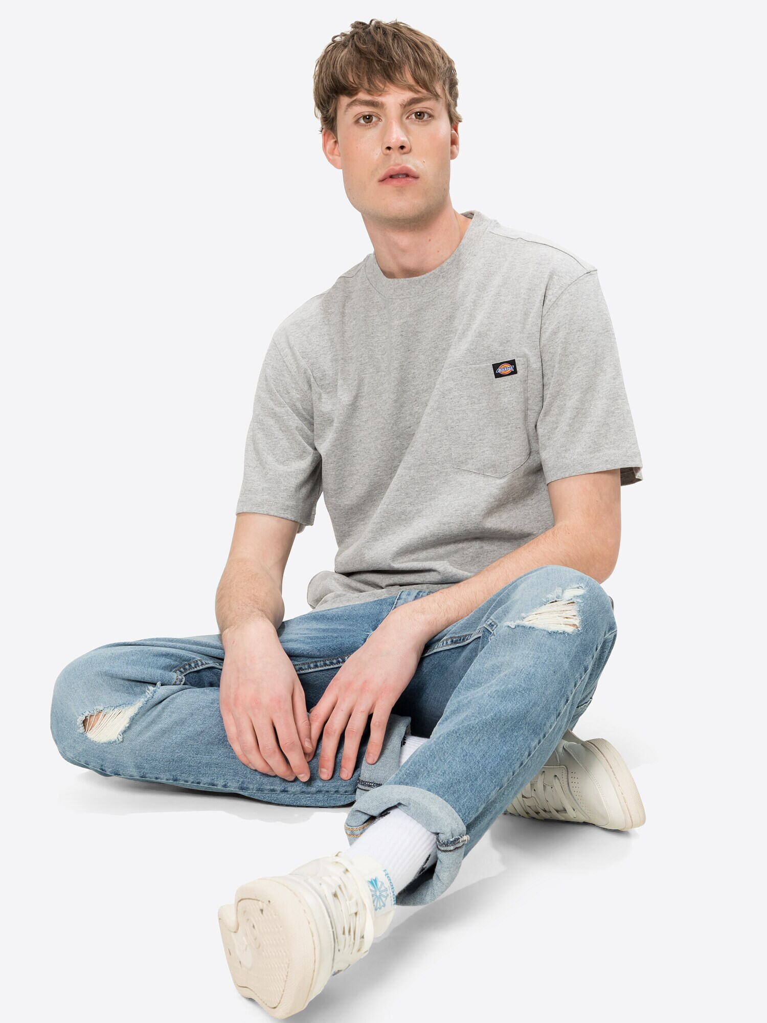 DICKIES Tricou 'Porterdale' gri - Pled.ro