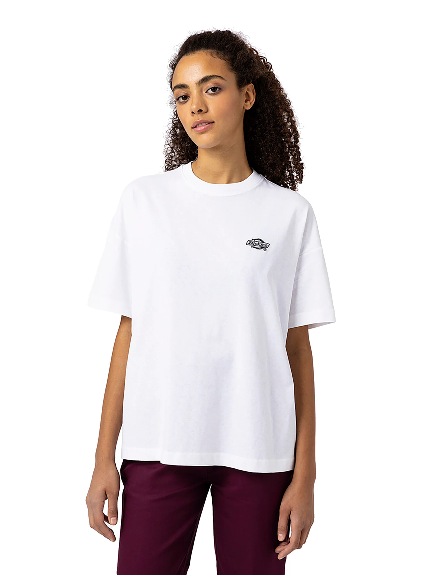 DICKIES Tricou 'Summerdale' negru / alb - Pled.ro