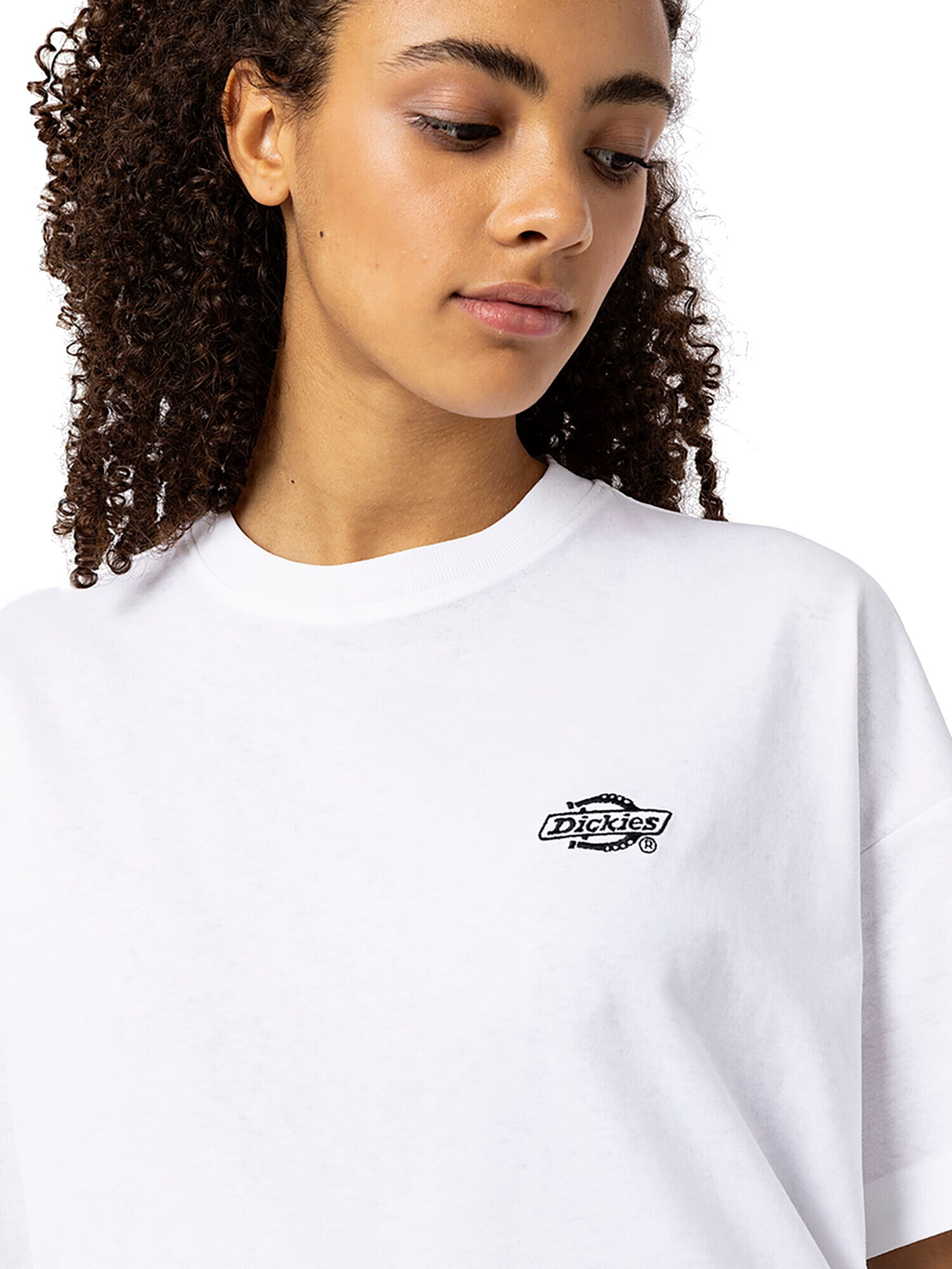 DICKIES Tricou 'Summerdale' negru / alb - Pled.ro