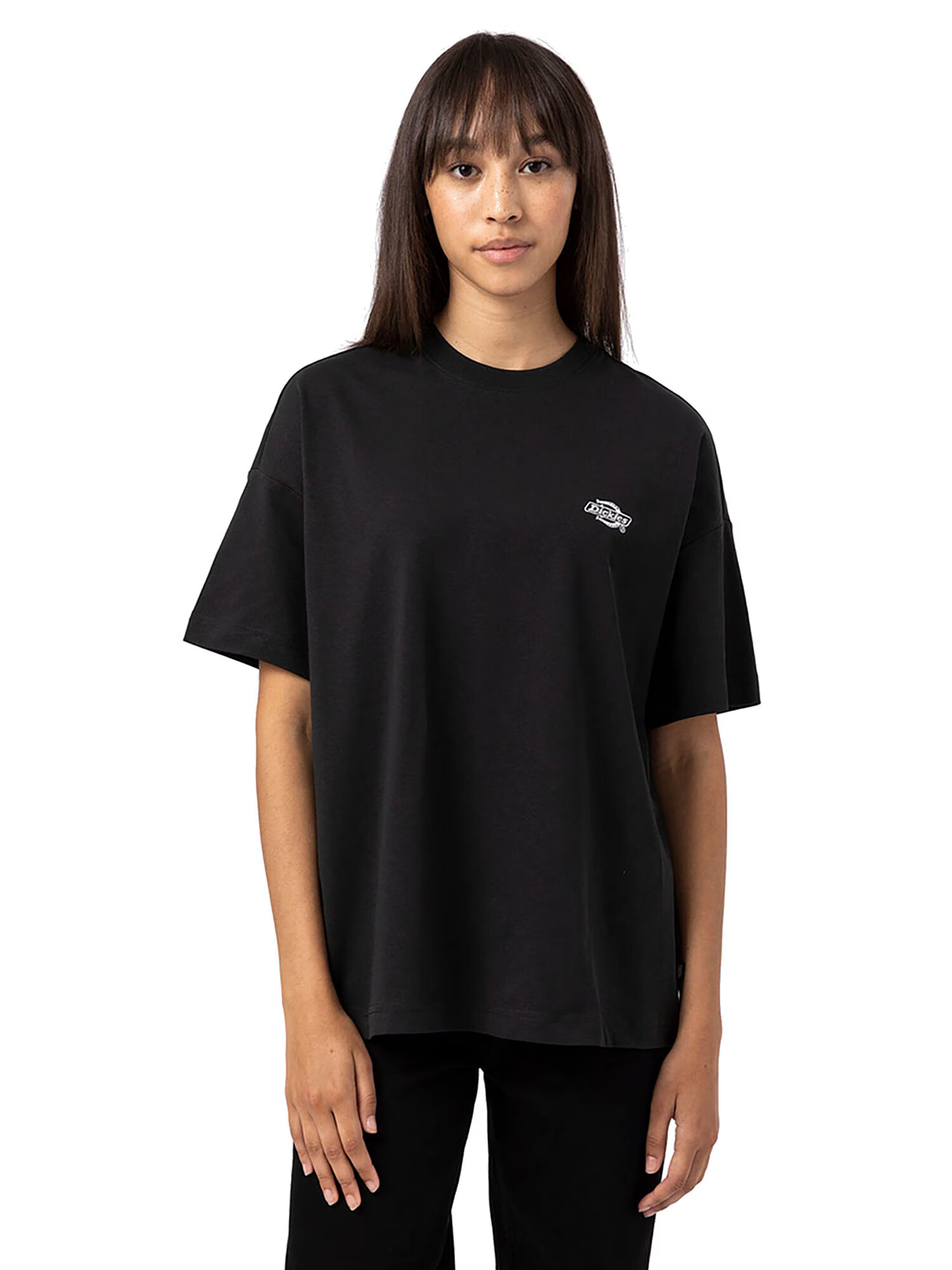 DICKIES Tricou 'Summerdale' negru / alb - Pled.ro