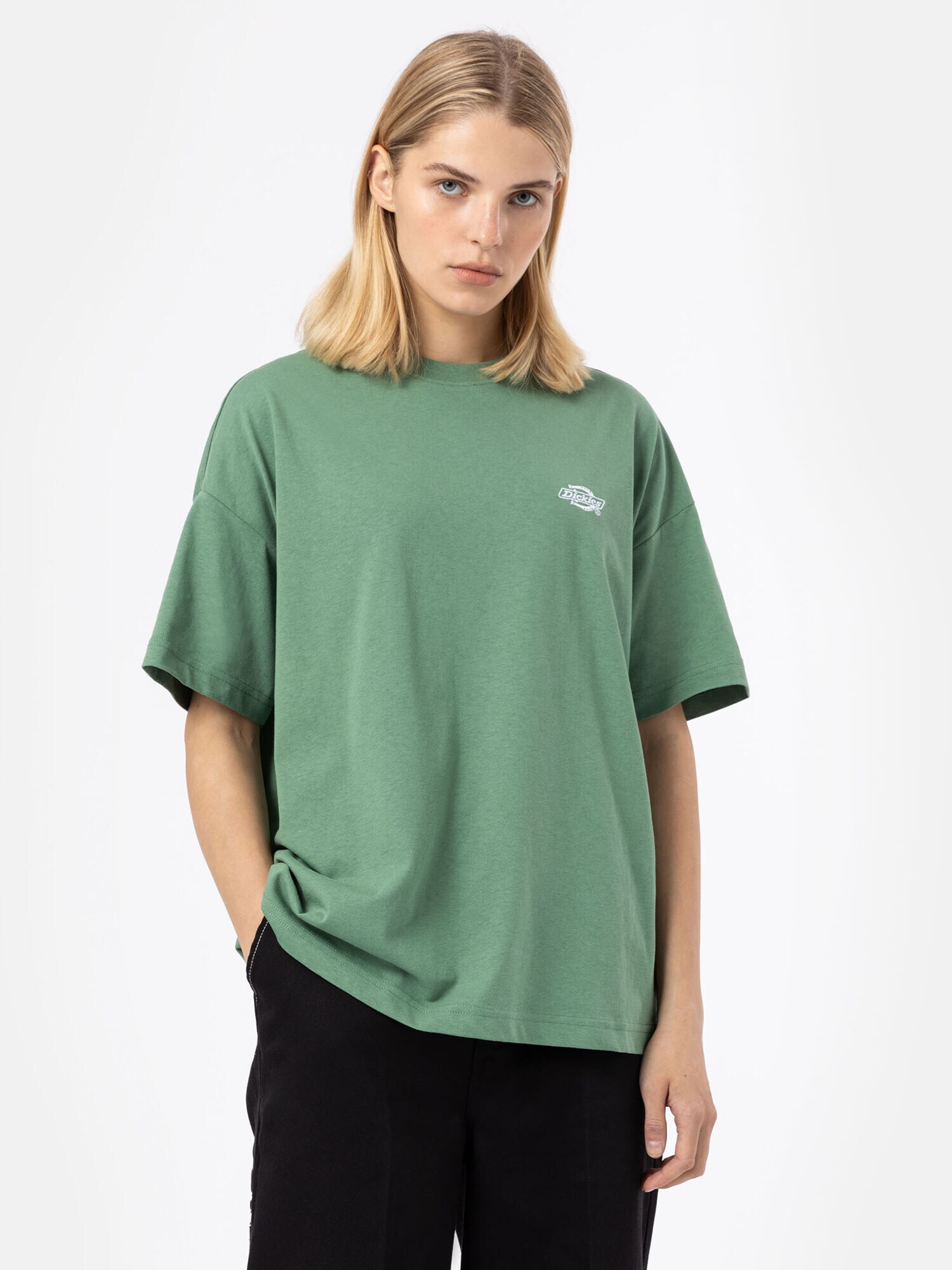 DICKIES Tricou verde / alb - Pled.ro