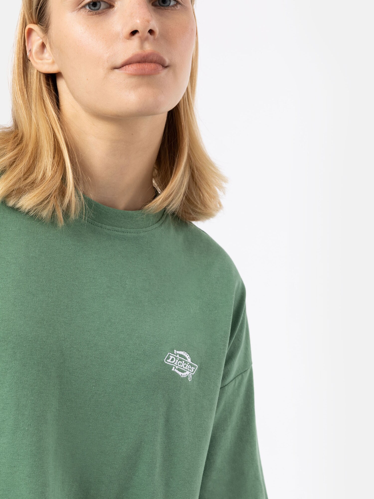 DICKIES Tricou verde / alb - Pled.ro