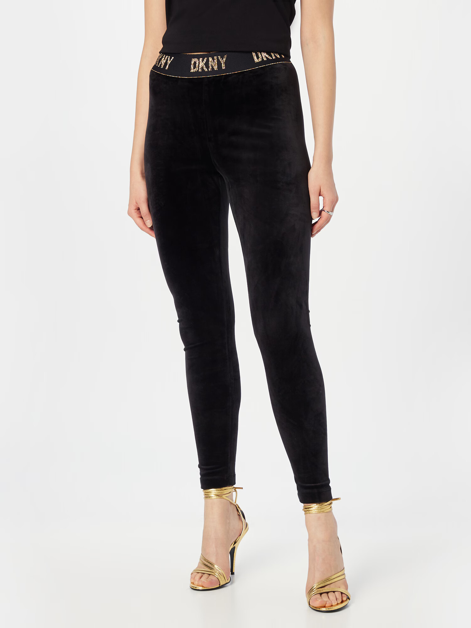 DKNY Leggings auriu / negru - Pled.ro