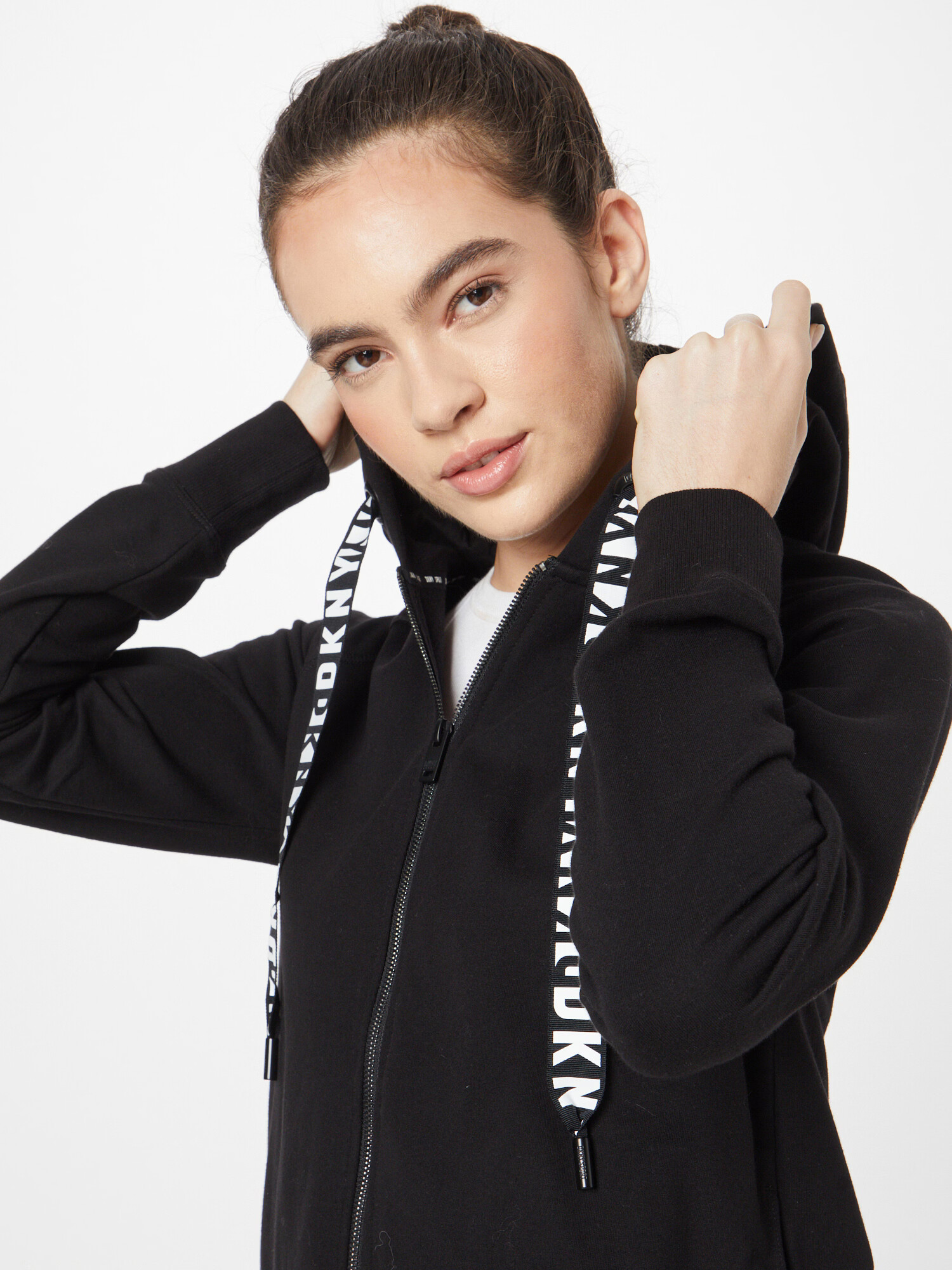 DKNY Performance Bluză cu fermoar sport negru - Pled.ro