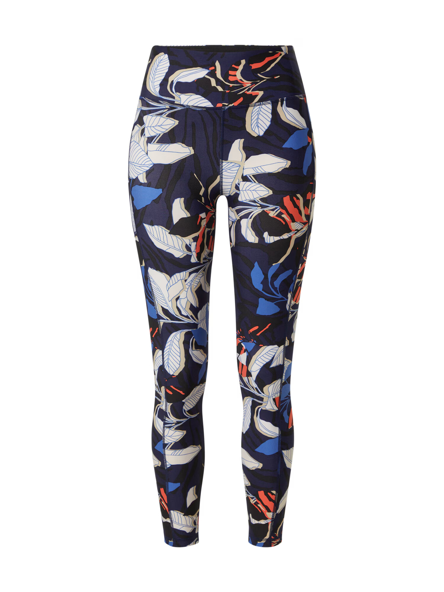 DKNY Performance Pantaloni sport 'Welcome To The Jungle' bej / albastru / bleumarin / portocaliu / alb - Pled.ro