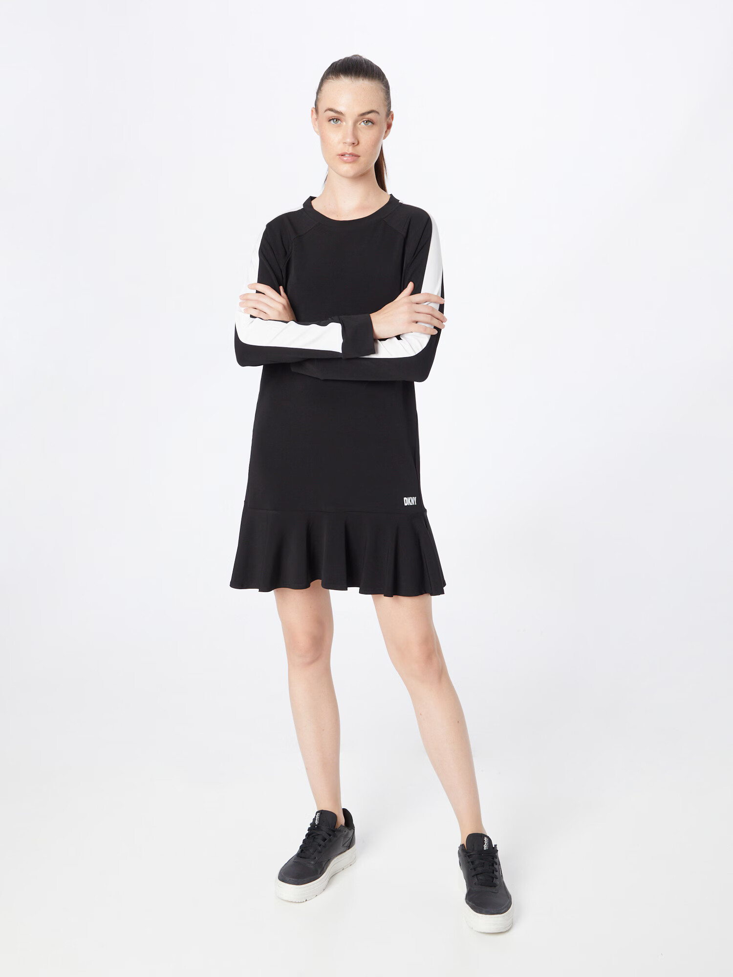 DKNY Performance Rochie sport negru / alb - Pled.ro