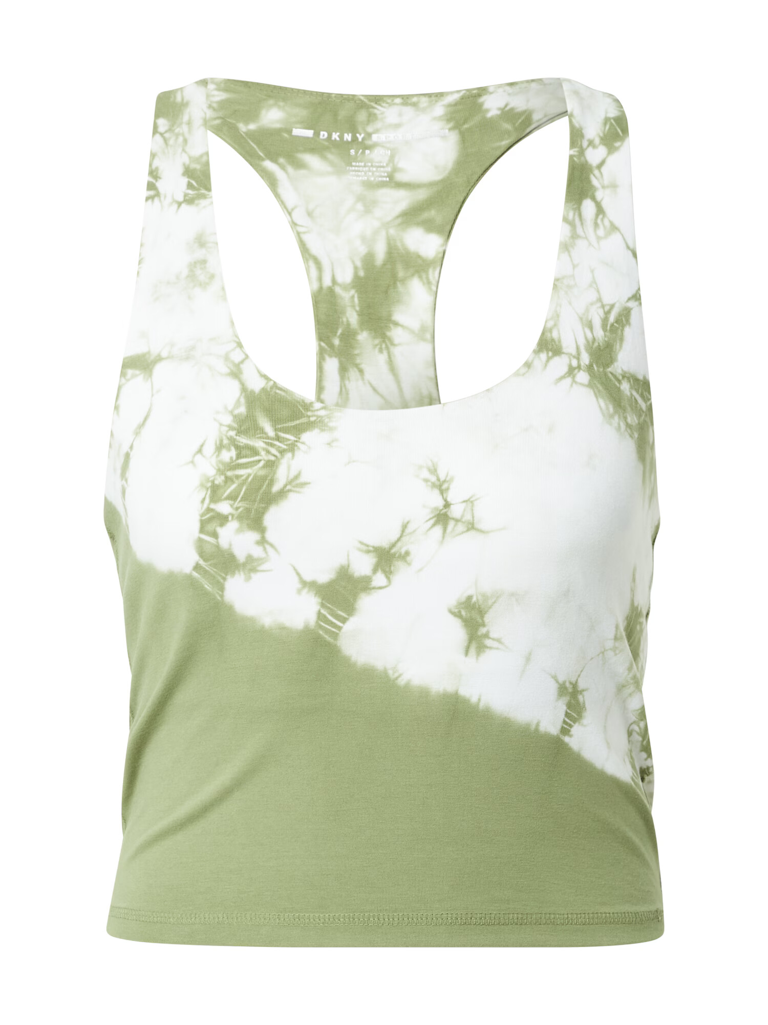 DKNY Performance Sport top verde / alb - Pled.ro