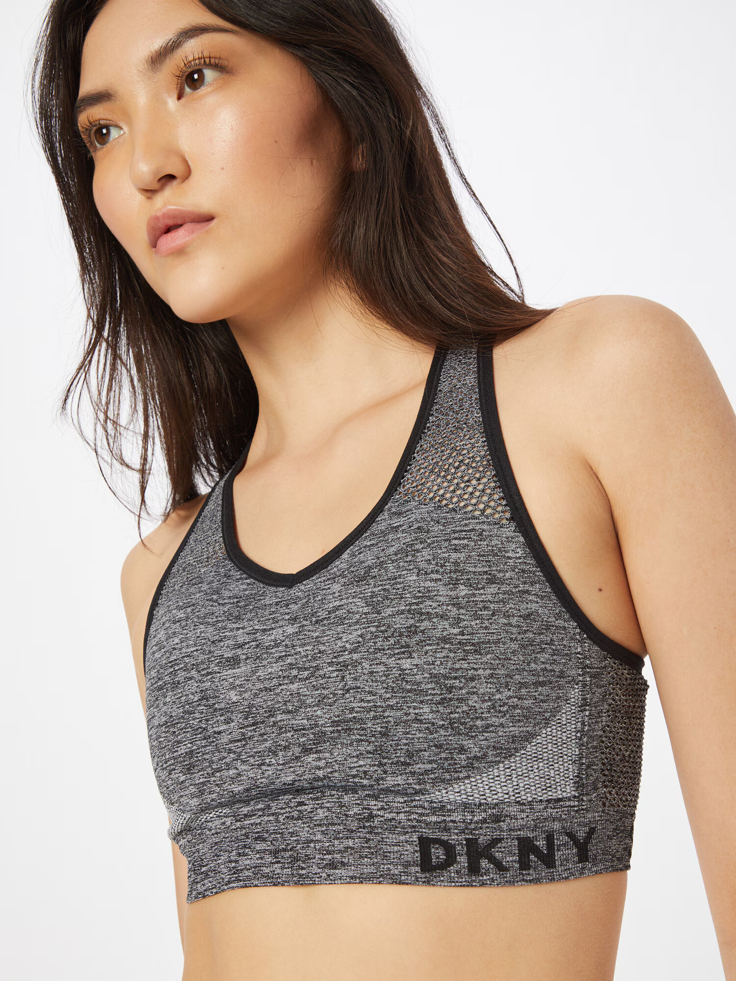 DKNY Performance Sutien sport gri amestecat / negru - Pled.ro