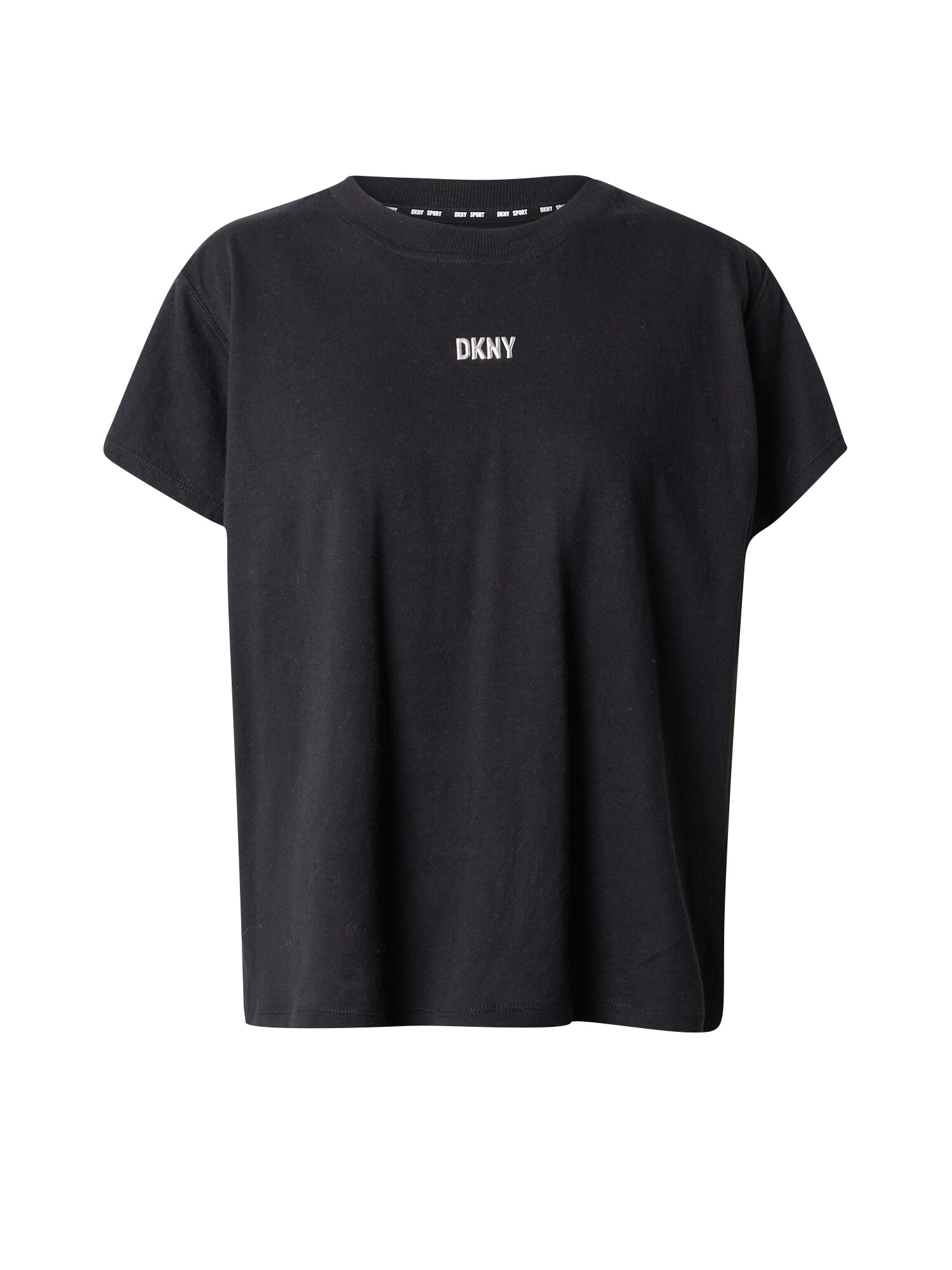 DKNY Performance Tricou negru / argintiu - Pled.ro