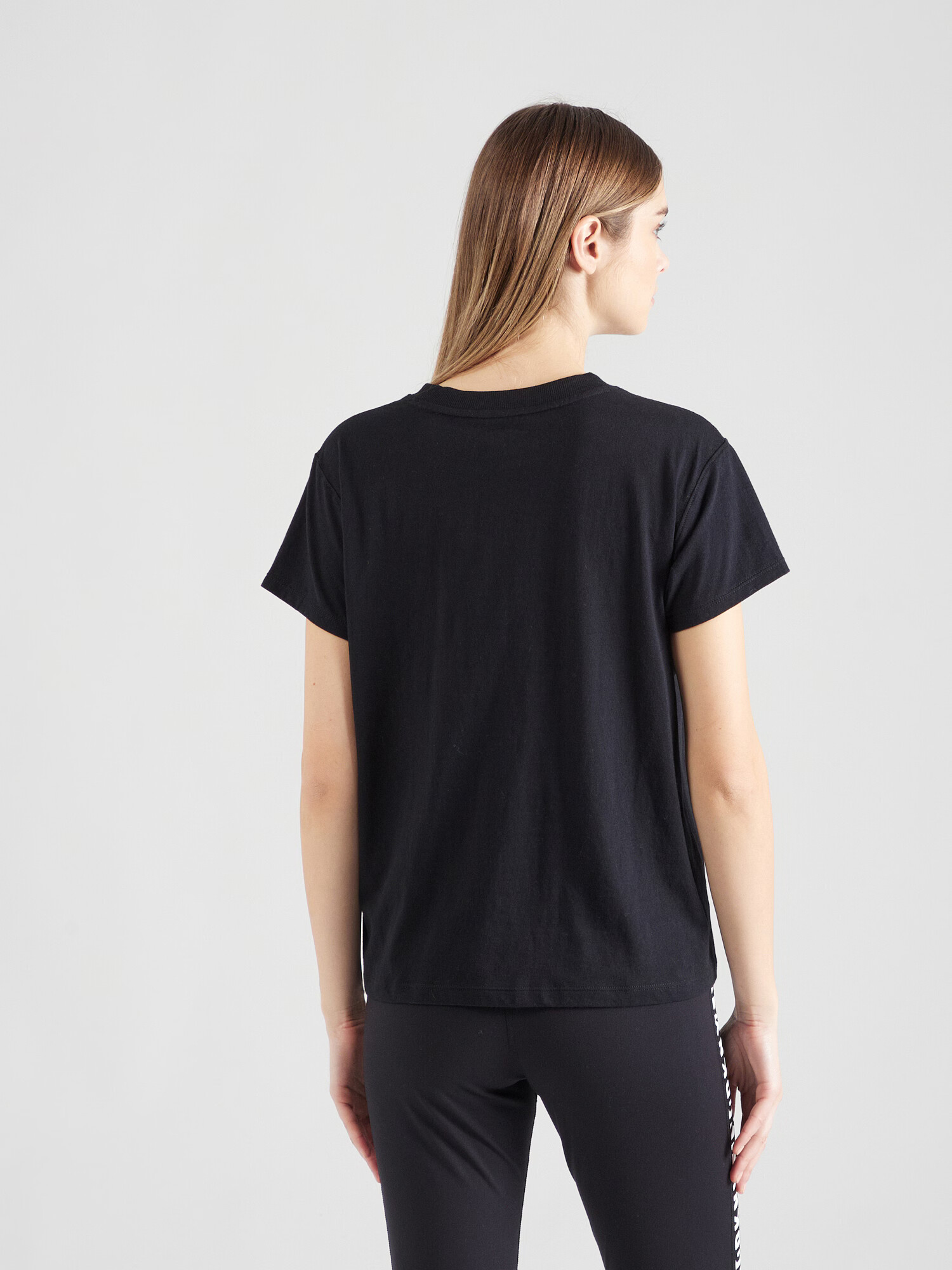 DKNY Performance Tricou negru / argintiu - Pled.ro