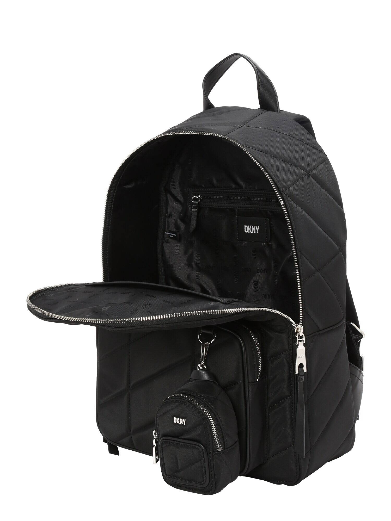 DKNY Rucsac 'Bodhi ' negru / alb - Pled.ro