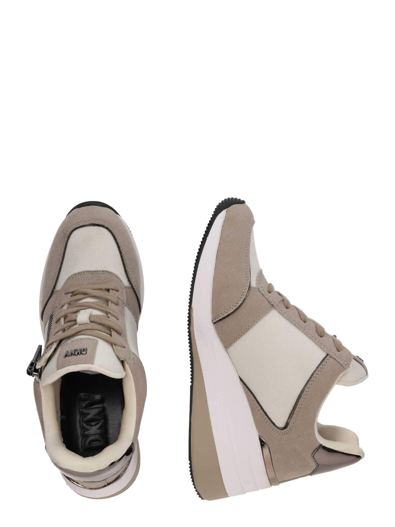 DKNY Sneaker înalt 'KADEN' alb kitt / maro deschis - Pled.ro