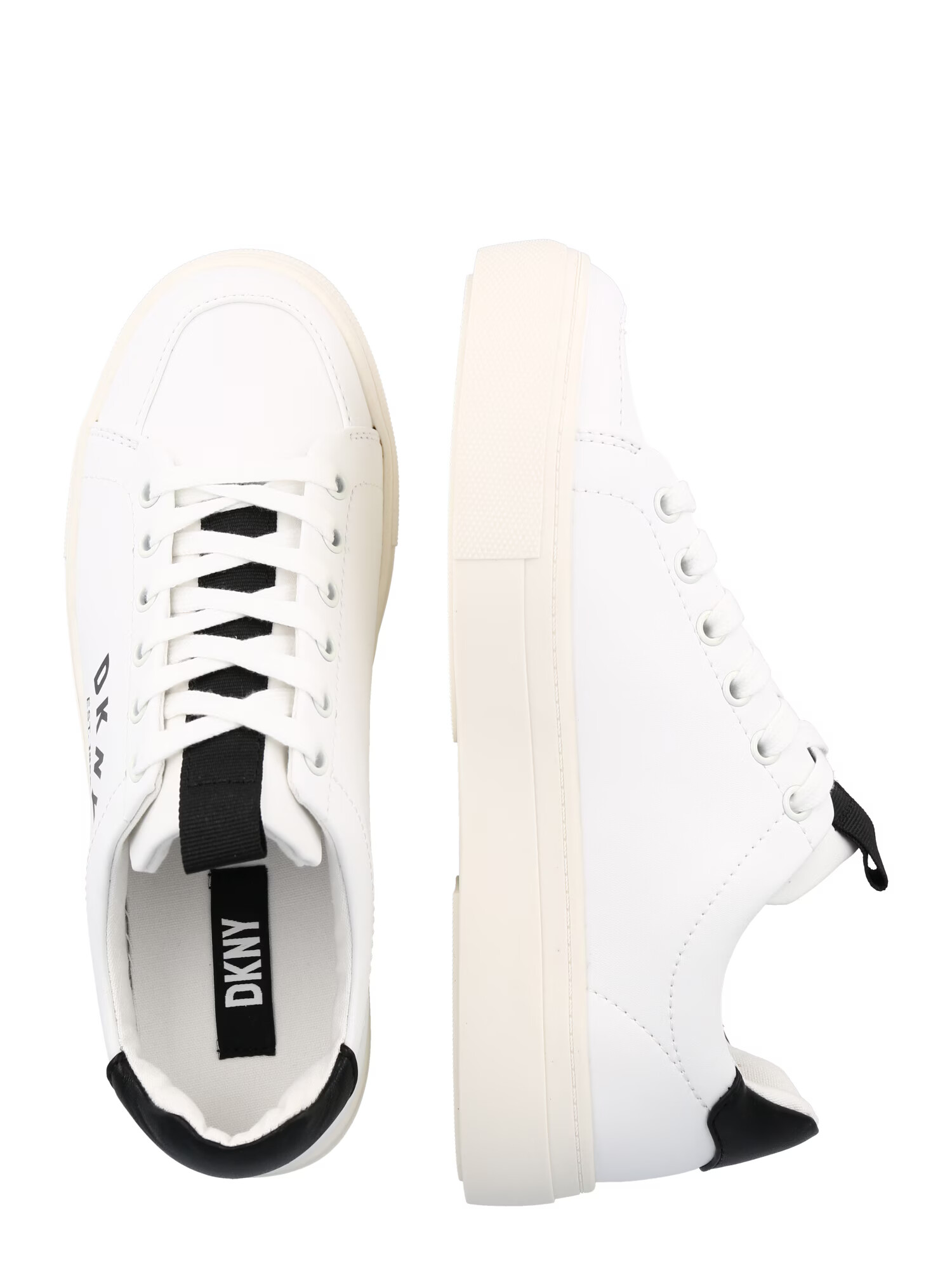 DKNY Sneaker low 'CARA' negru / alb - Pled.ro