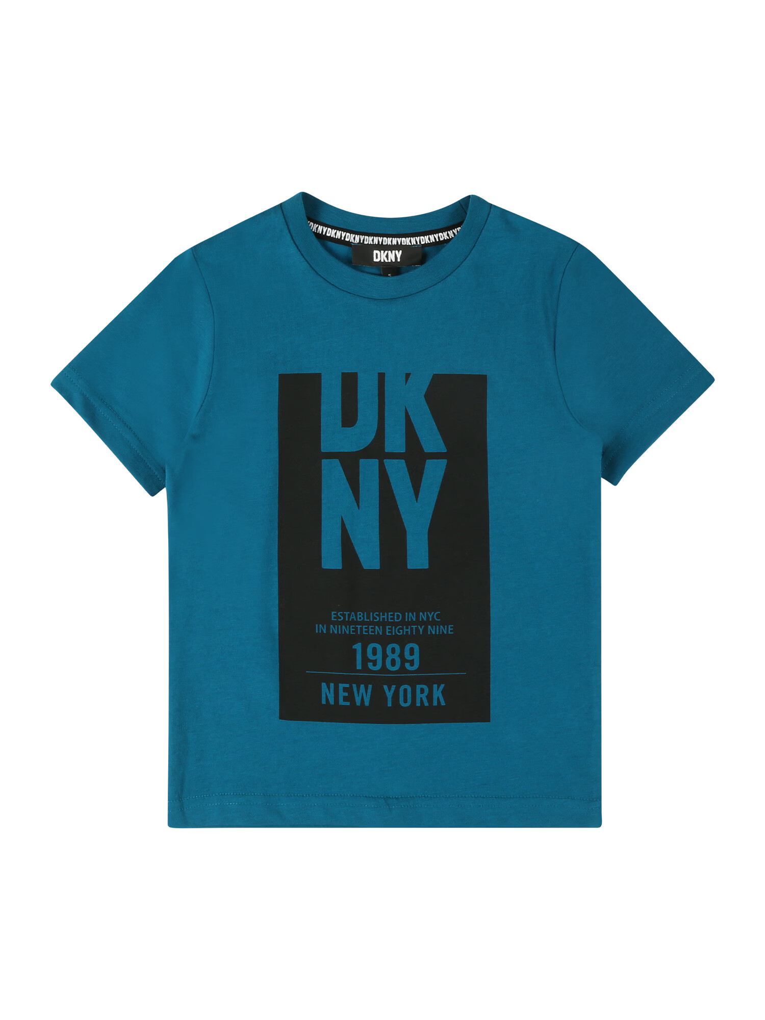 DKNY Tricou cyan / negru - Pled.ro