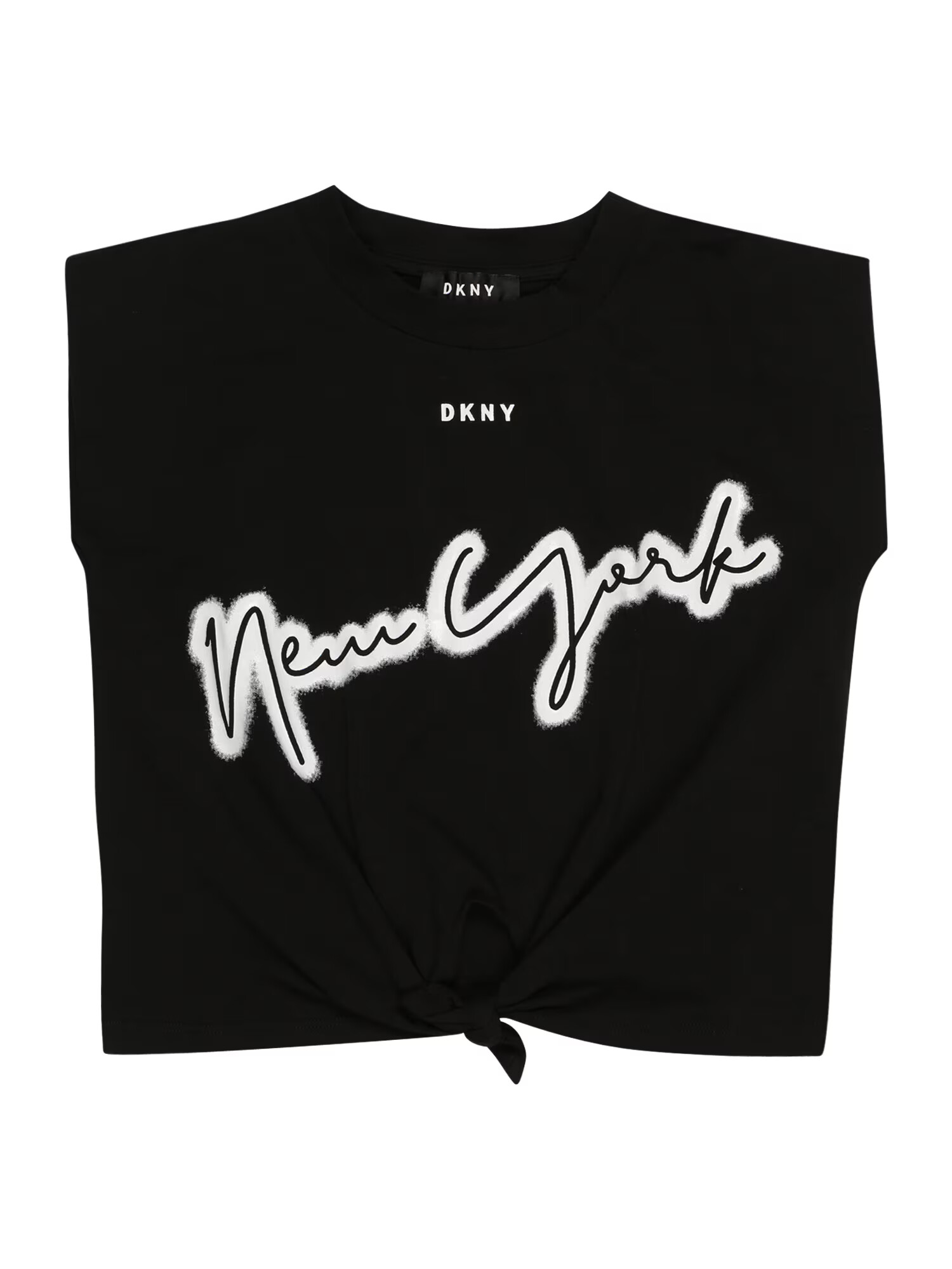 DKNY Tricou negru / alb - Pled.ro