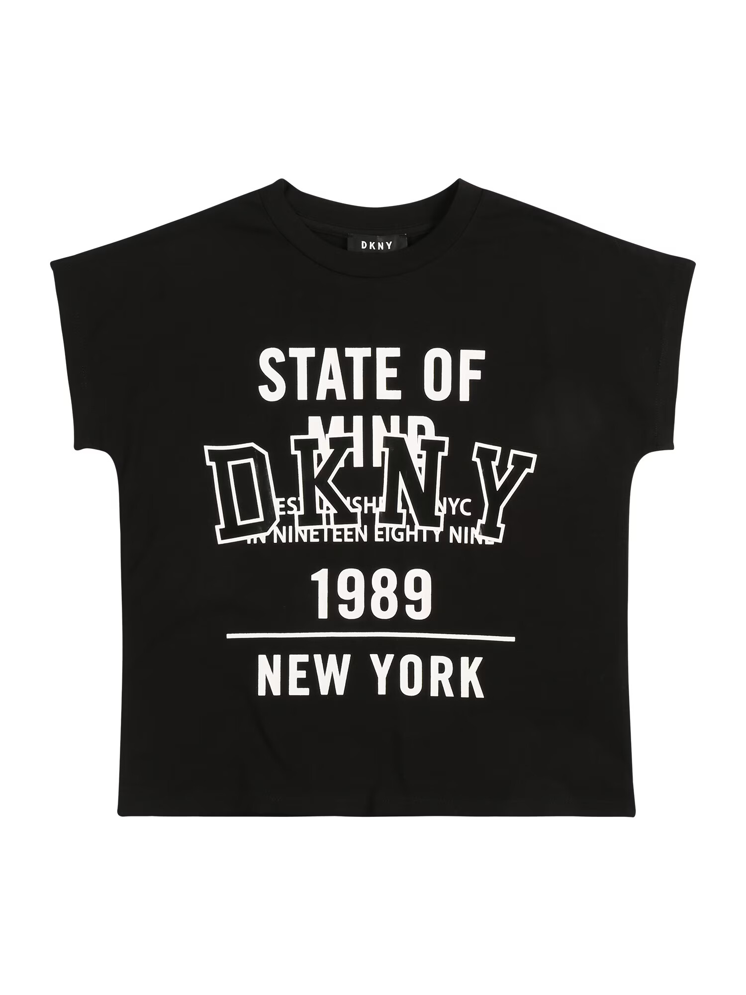 DKNY Tricou negru / alb - Pled.ro